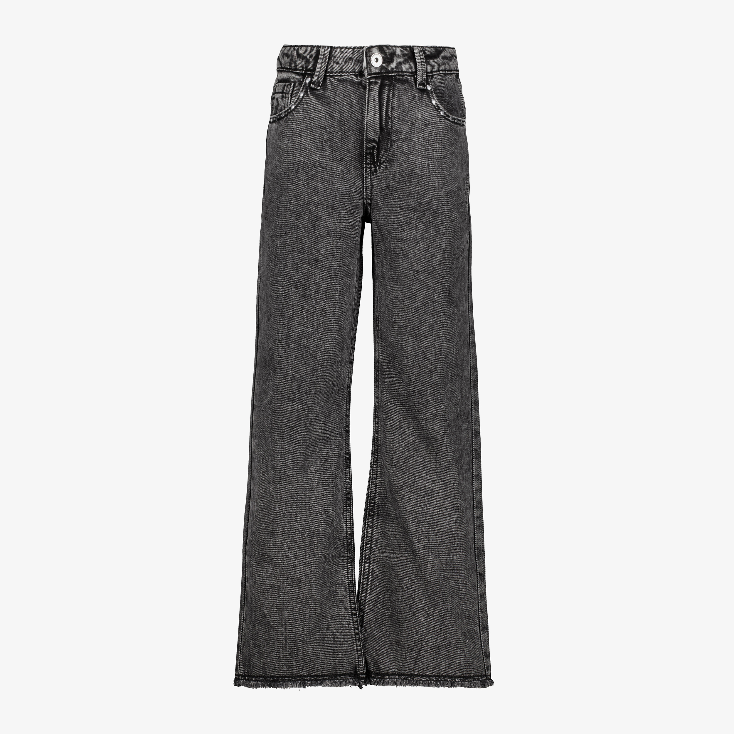 TwoDay meisjes wide leg jeans donkergrijs broeken & shorts