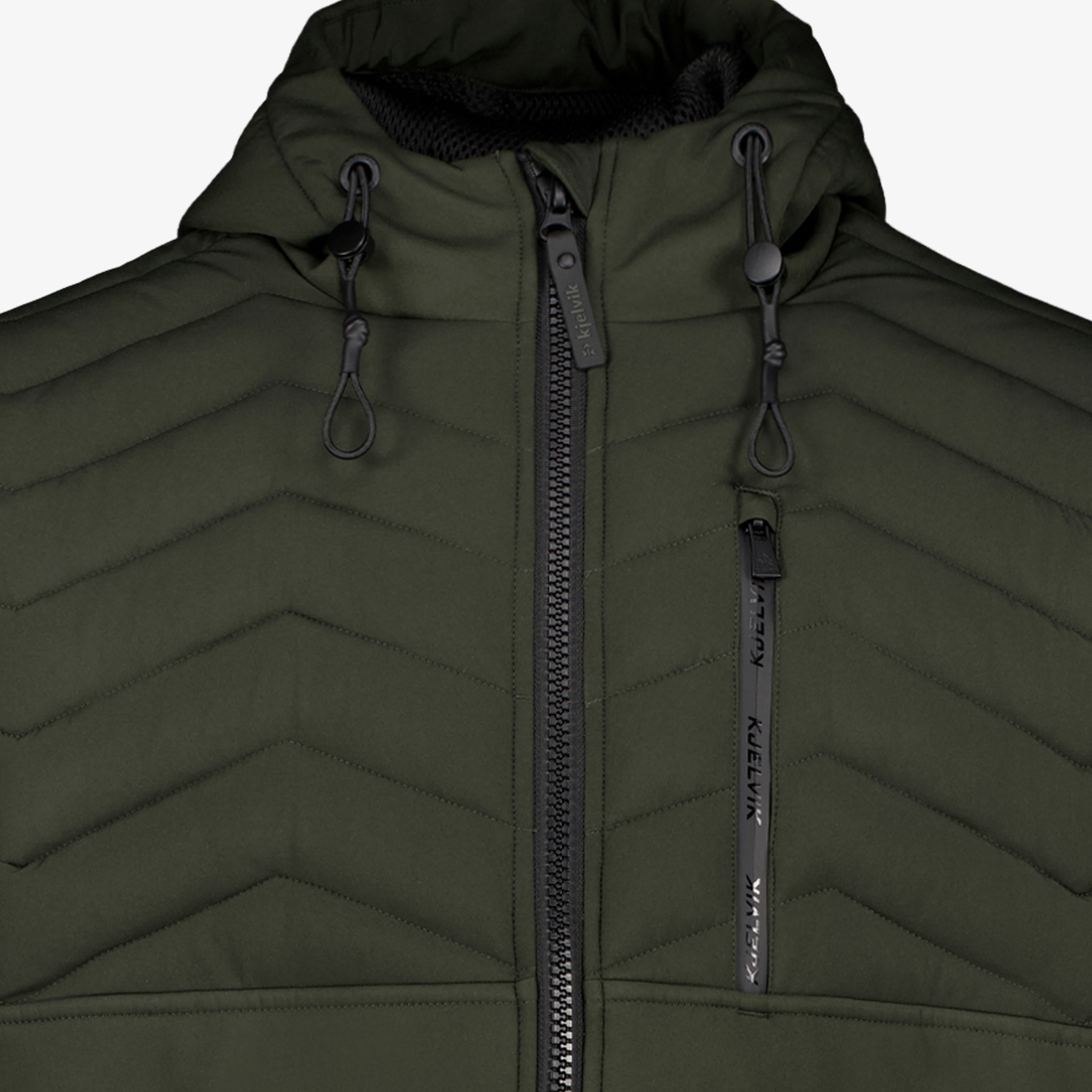 Kjelvik gewatteerde heren softshell jas groen jassen – foto 3