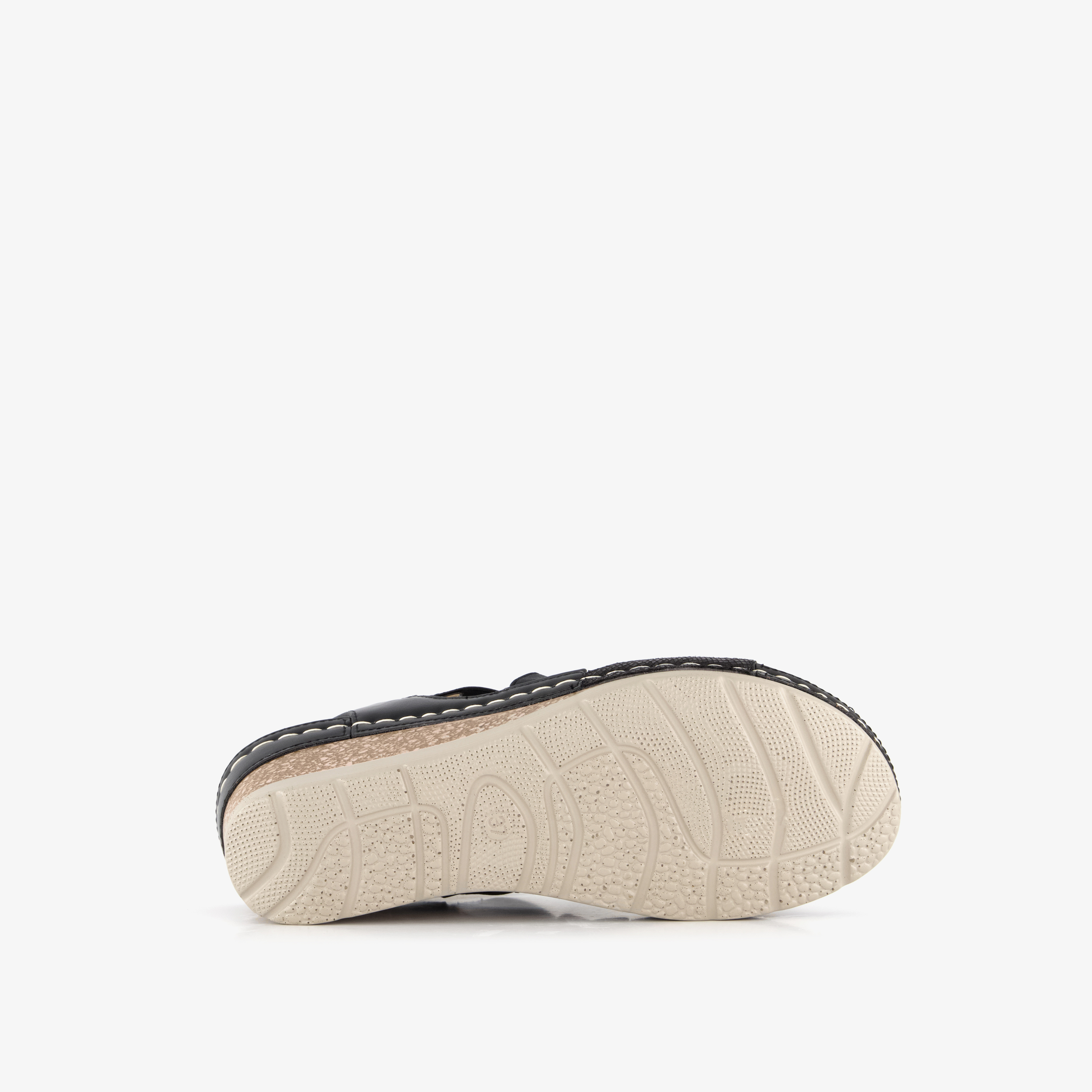 Natuform dames sandalen met sleehak zwart – foto 3