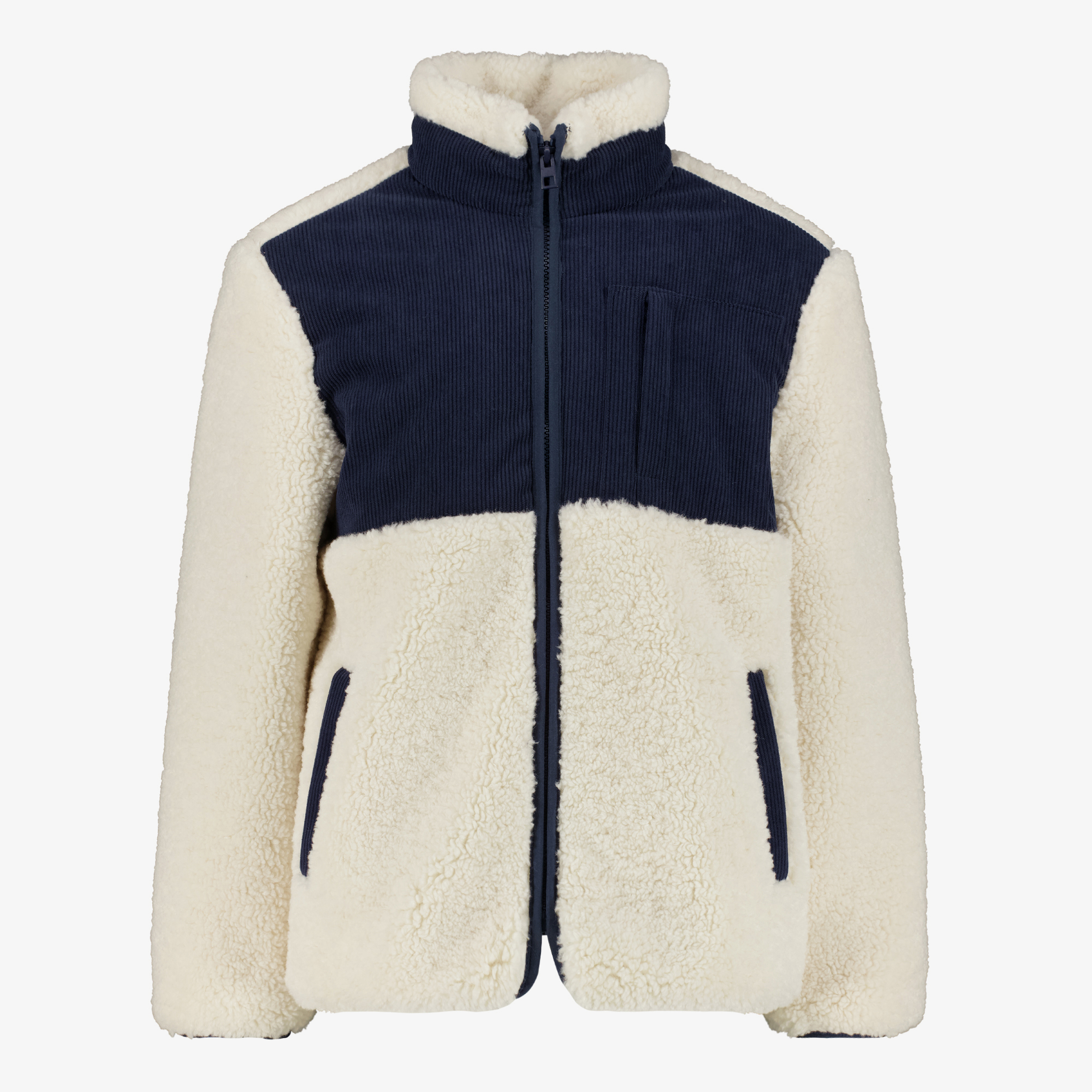 Unsigned jongens teddy tussenjas wit blauw jassen