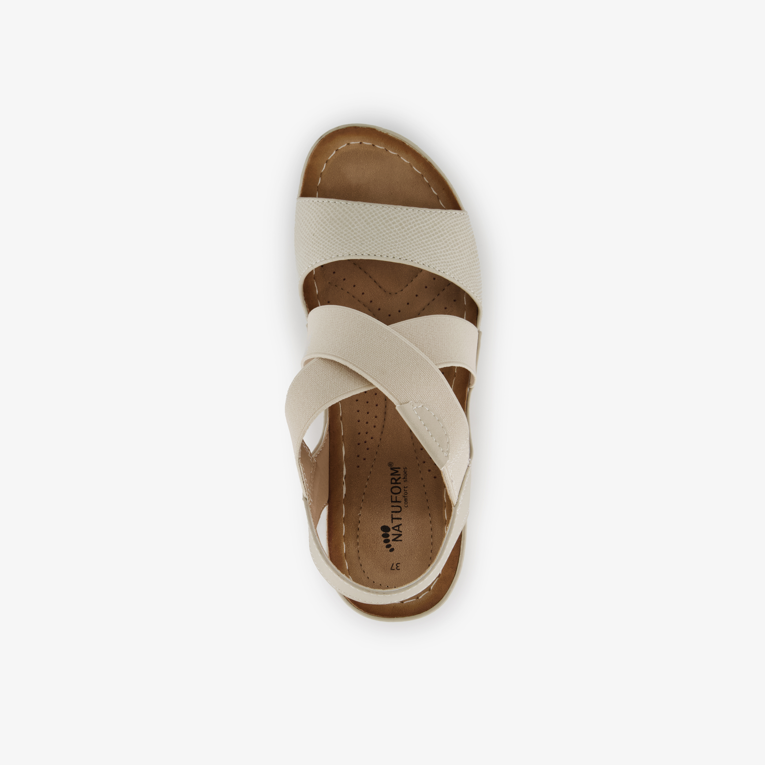 Natuform dames sandalen met sleehak beige – foto 4