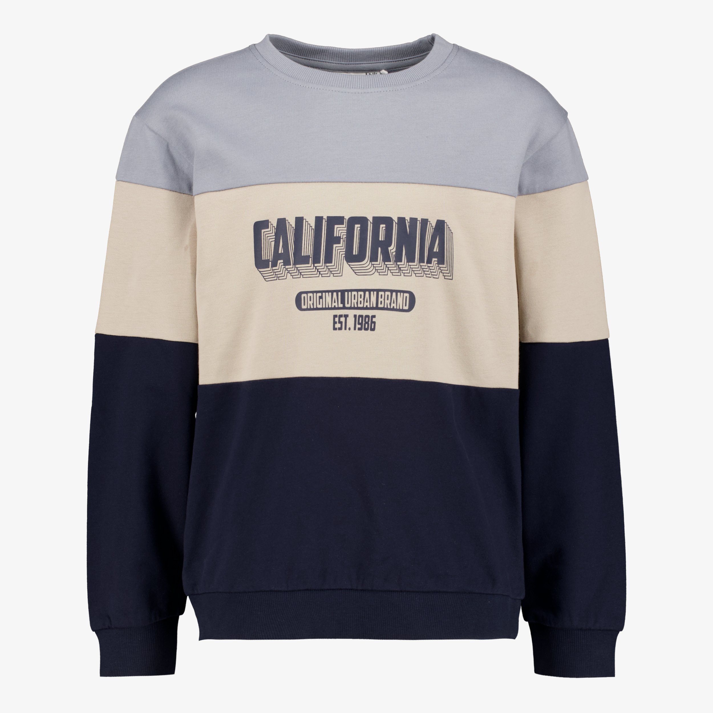 Name It Reg jongens sweater blauw beige