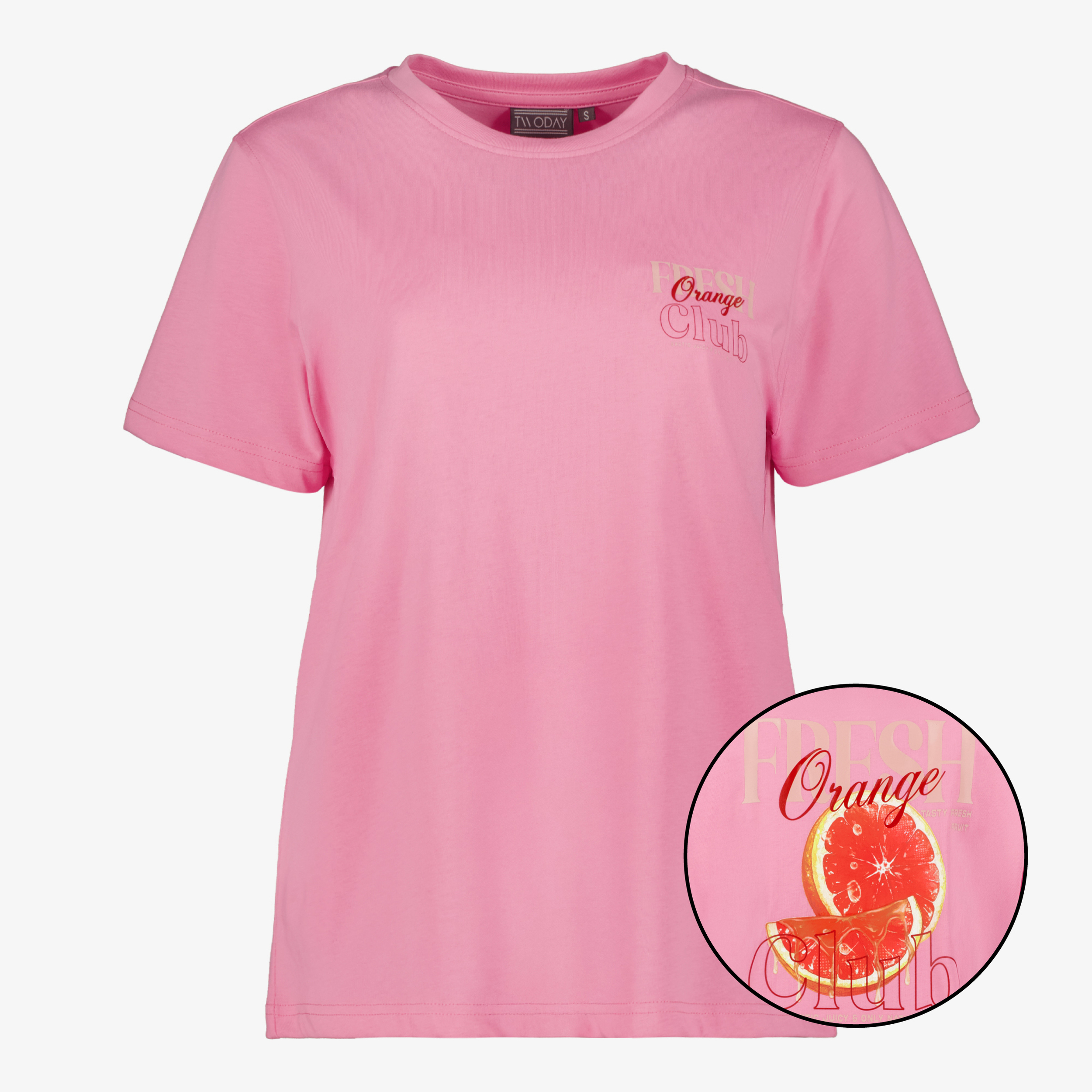 TwoDay dames T-shirt met backprint lichtroze t-shirts & tops