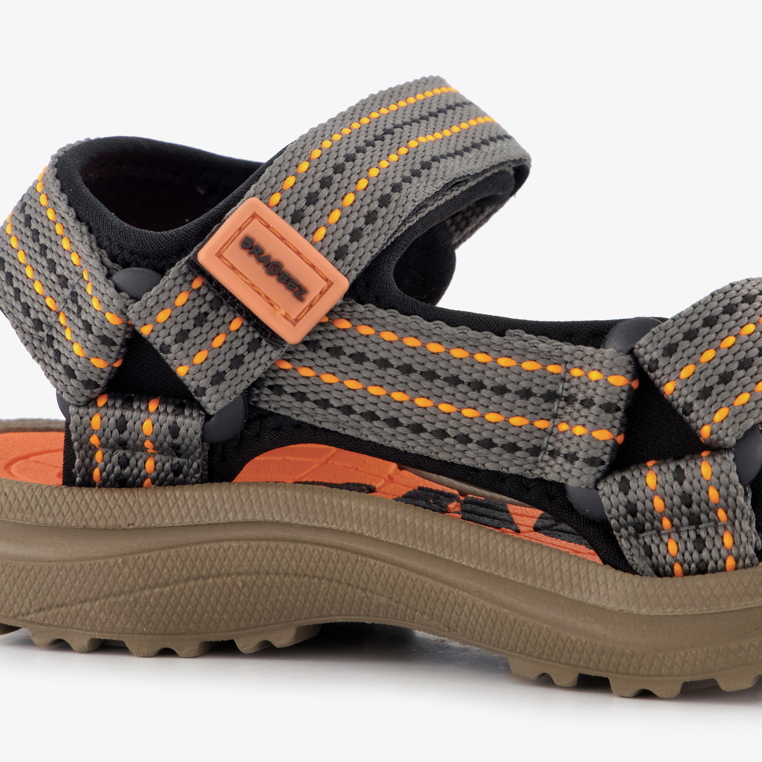 Braqeez jongens sandalen zwart oranje – foto 5
