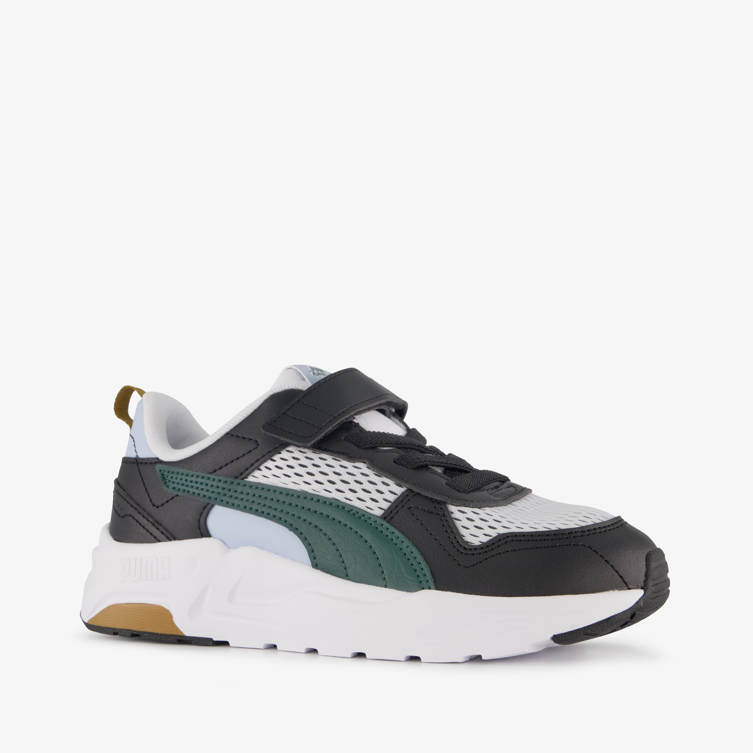 Puma Trinity 2 LT Run Fun AC+ kinder sneakers zwart groen