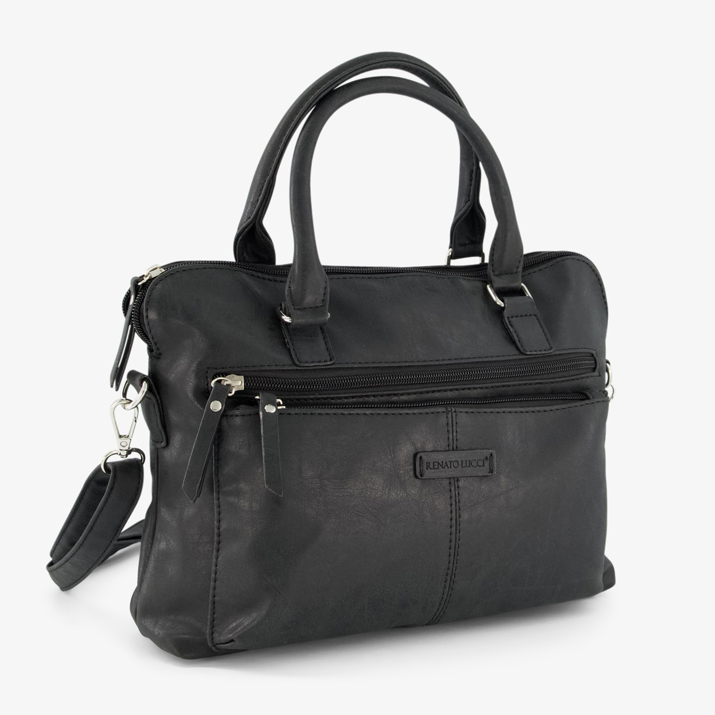 Renato Lucci dames schoudertas zwart