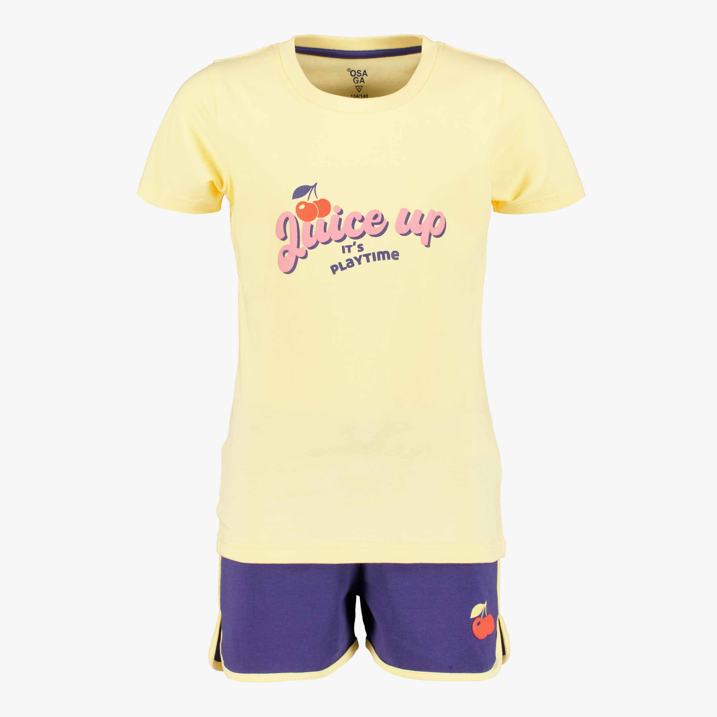 Osaga meisjes sport set geel paars Osaga meisjes sport set geel paars