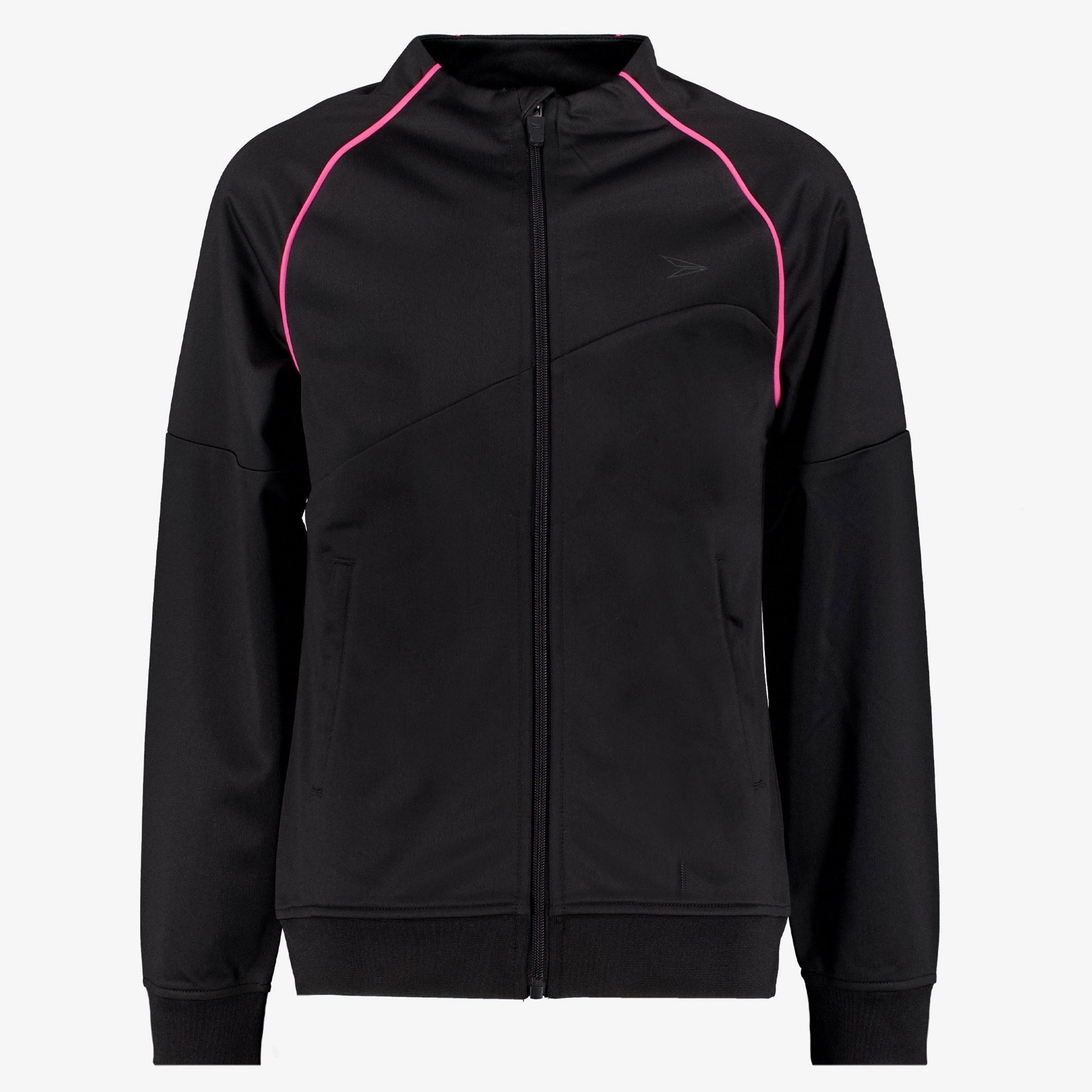 Dutchy meisjes trainingsjas zwart roze