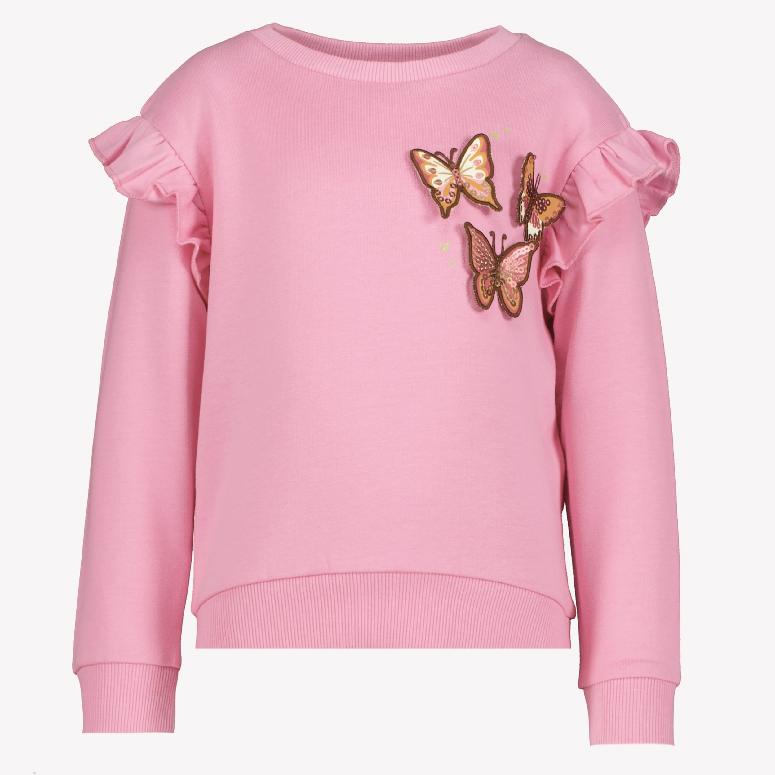 TwoDay meisjes sweater met vlinders en ruches