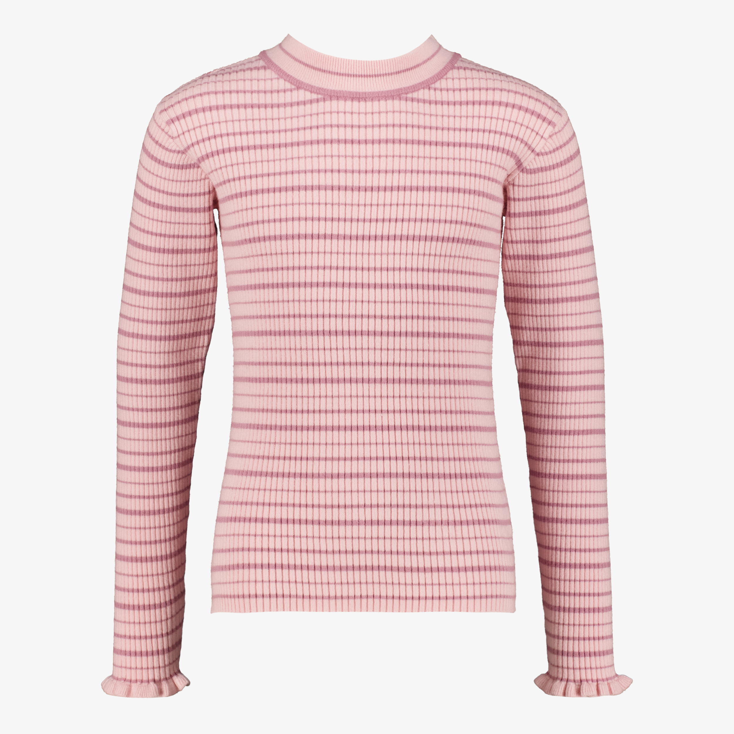 Name IT Vianna geribde meisjes top met strepen roze lila t-shirts & tops
