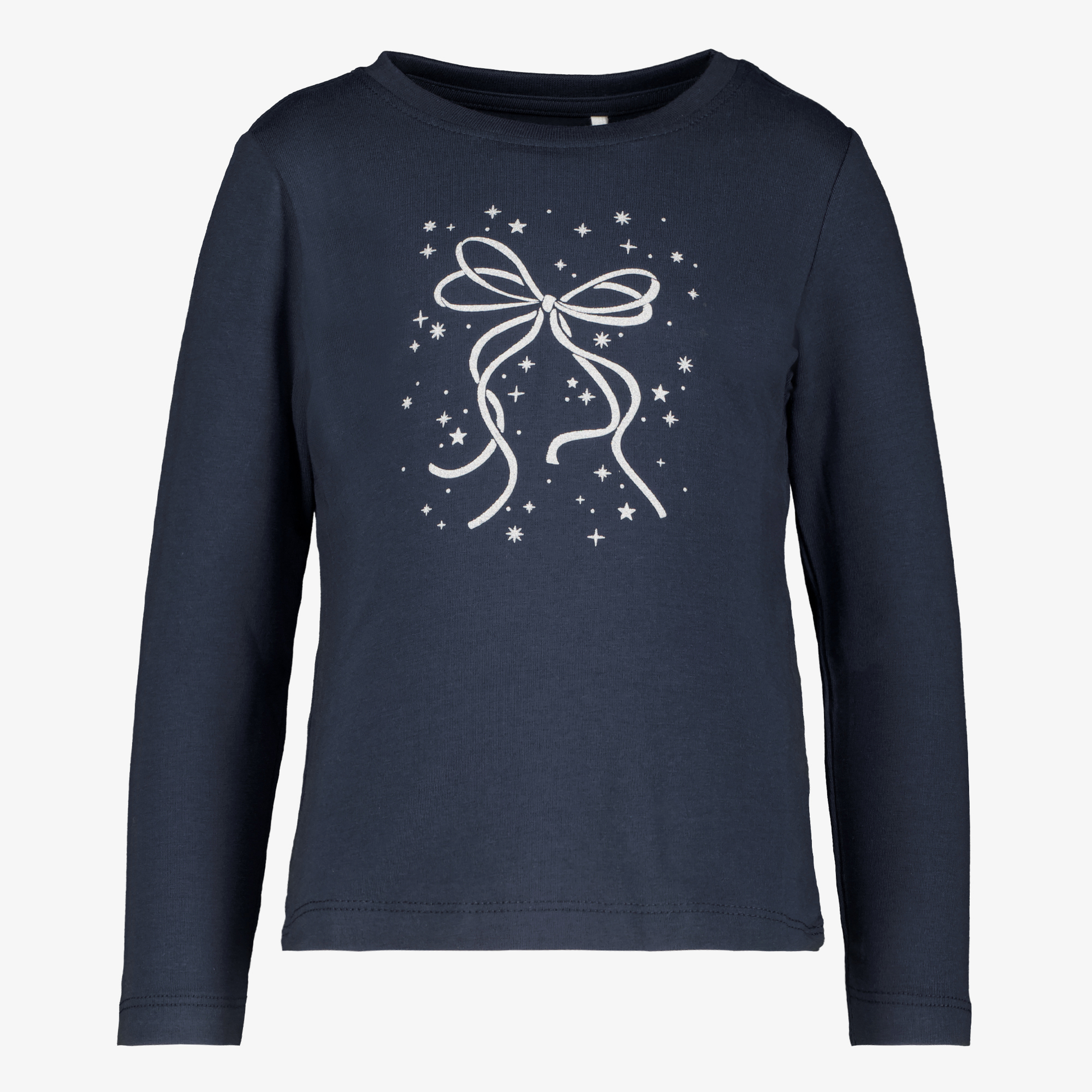 Name It meisjes T-shirt donkerblauw met strik
