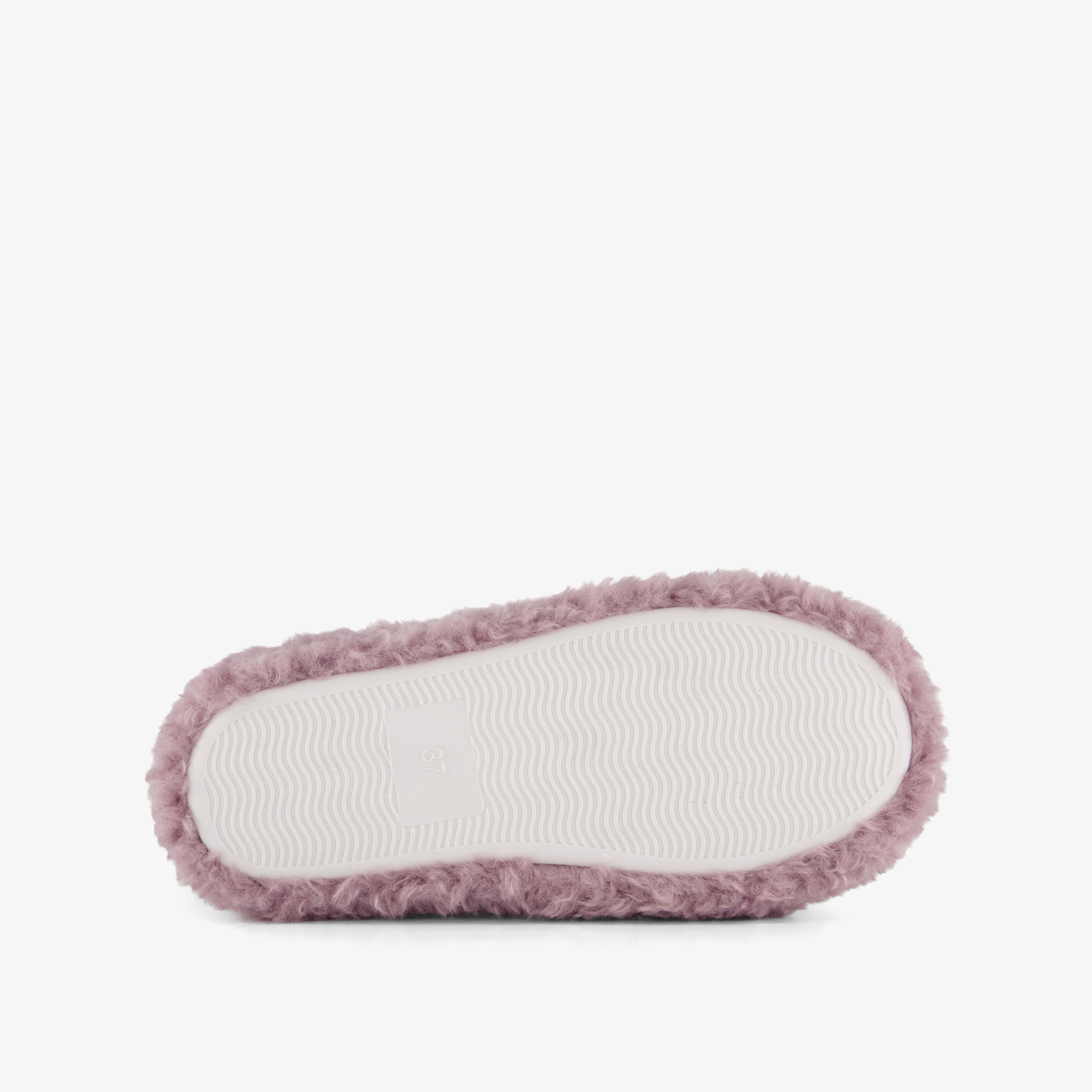 Thu!s hoge pluche dames pantoffels lila – foto 3