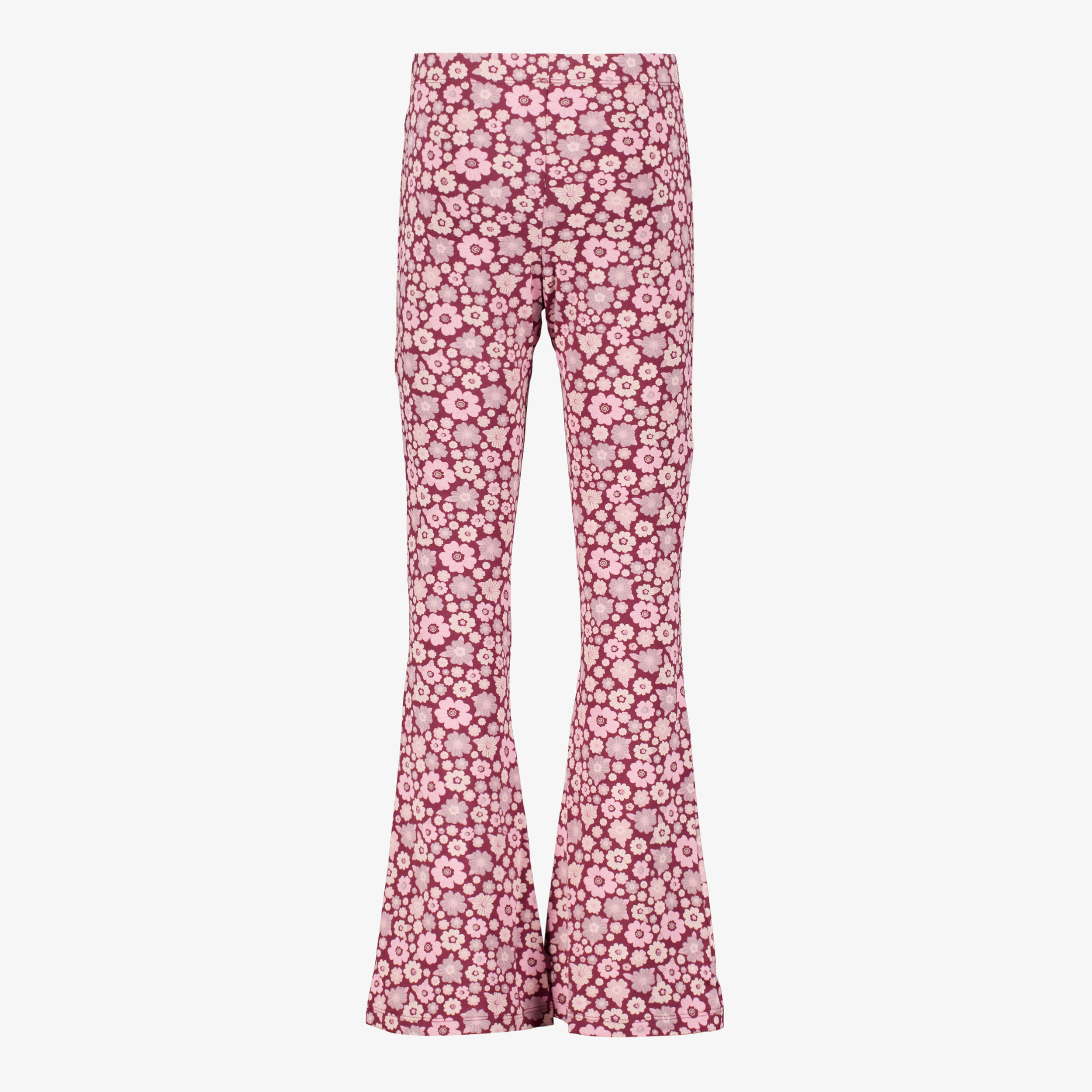 Name It meisjes flared broek met roze bloemen