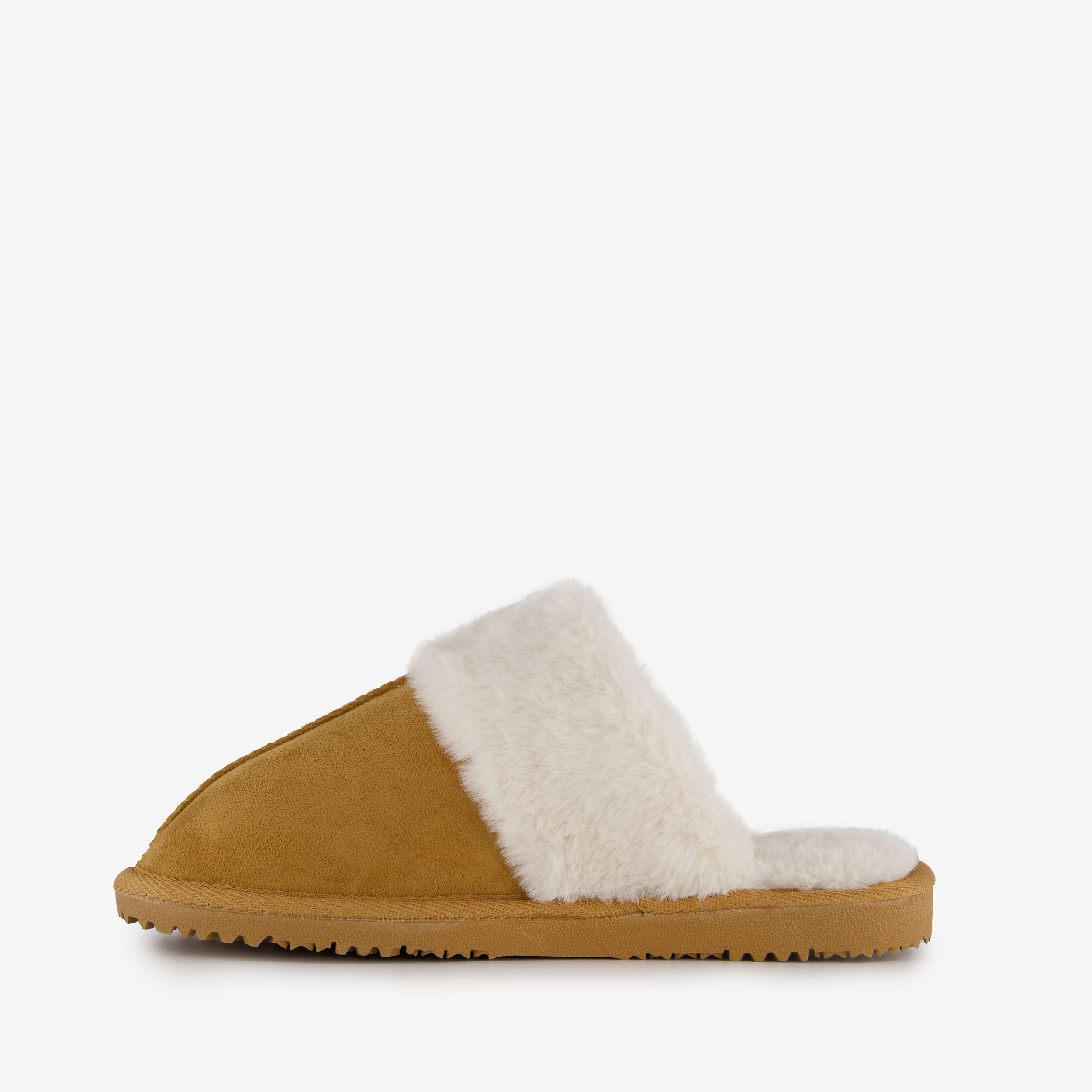 Thu!s dames instap pantoffels met imitatiebont bruin – foto 2