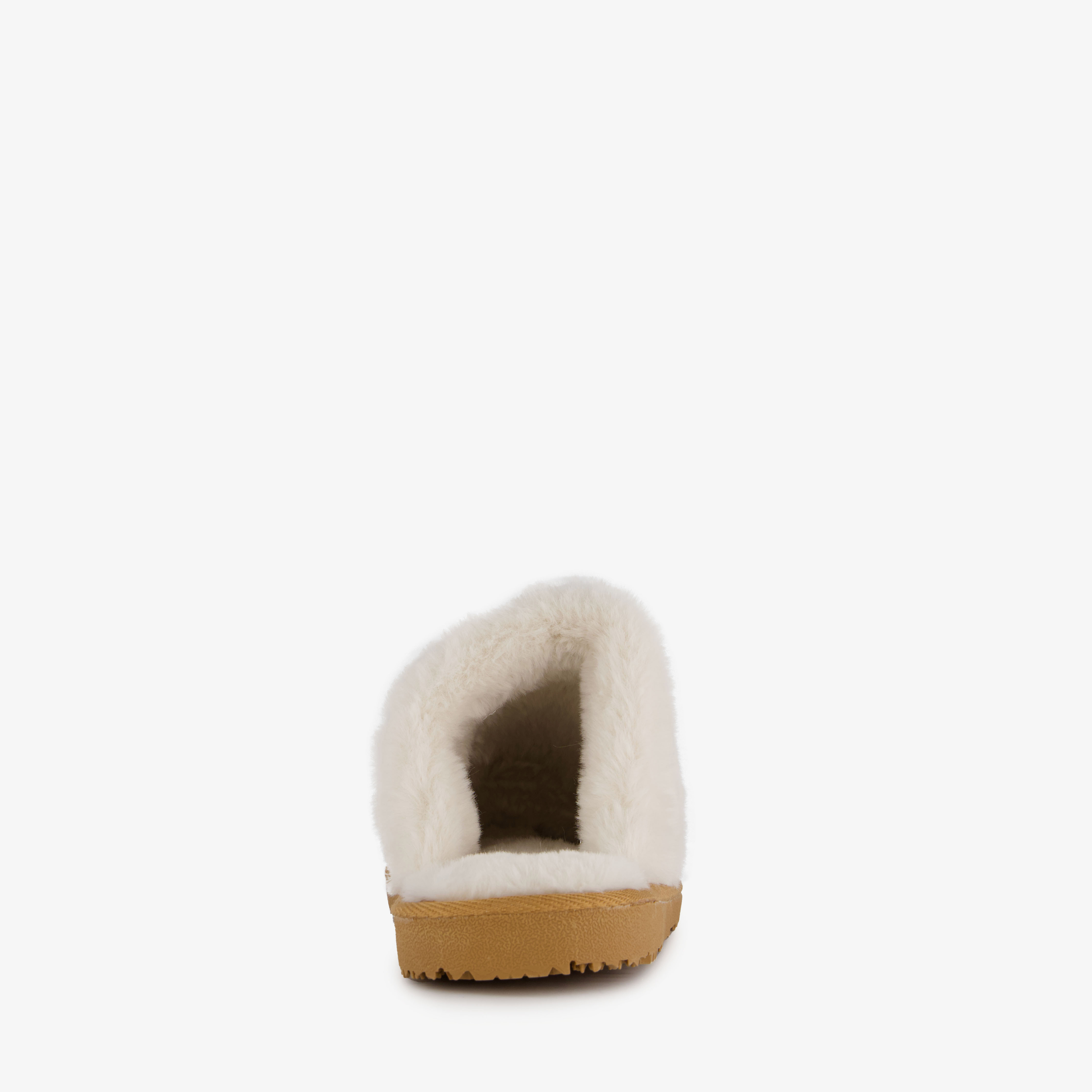 Thu!s dames instap pantoffels met imitatiebont bruin – foto 3