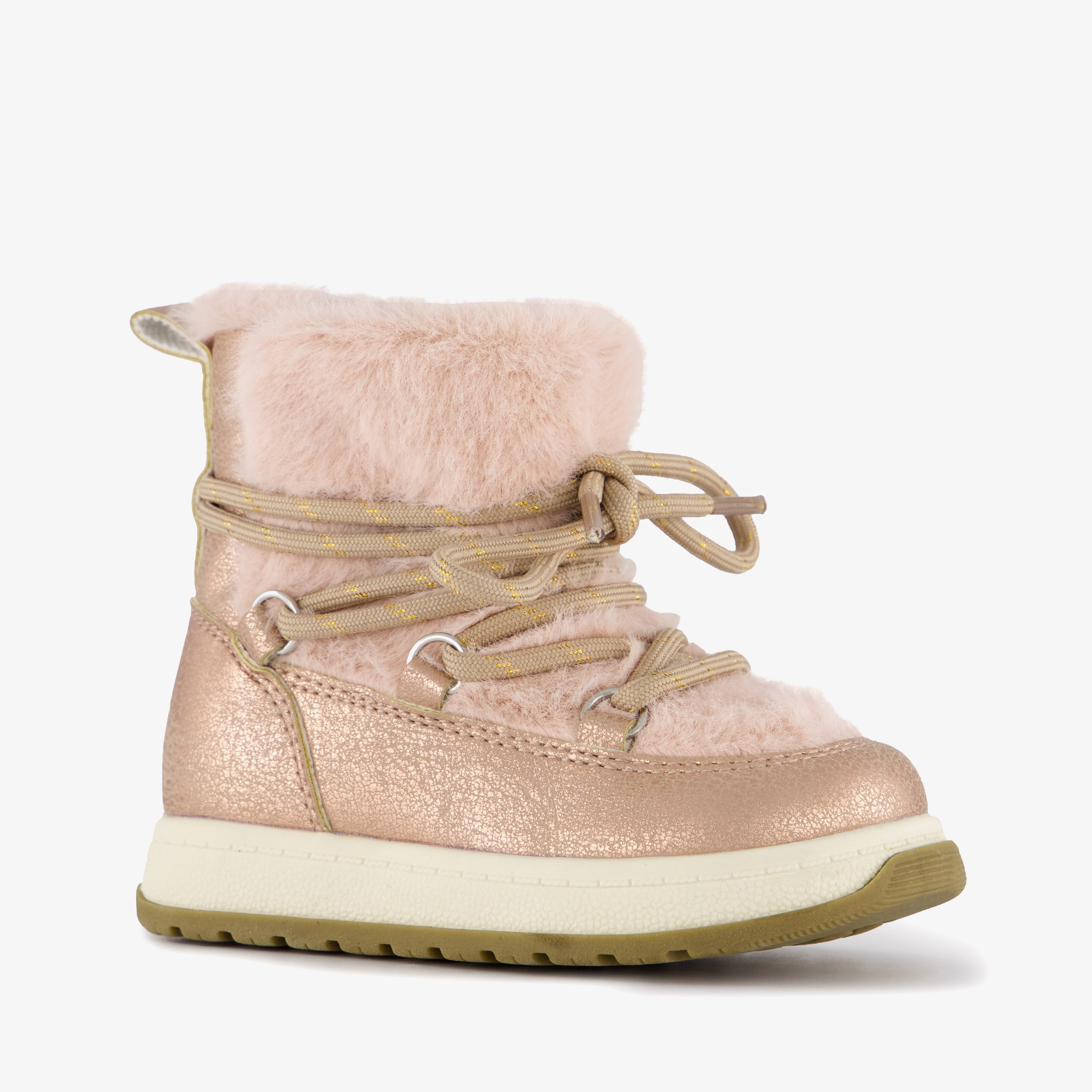 Blue Box gevoerde enkellaarsjes imitatiebont roze