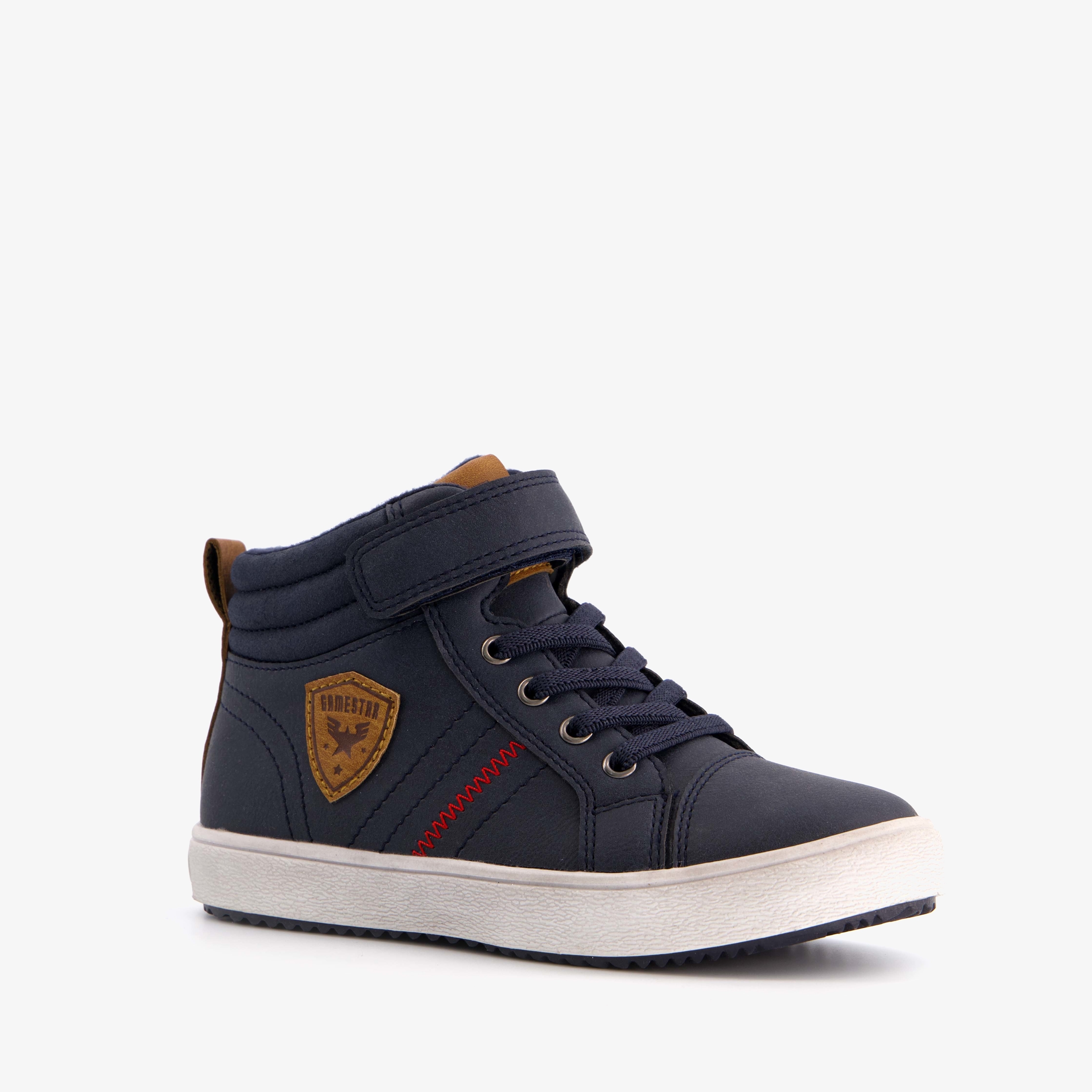 Blue Box hoge jongens sneakers bruin blauw