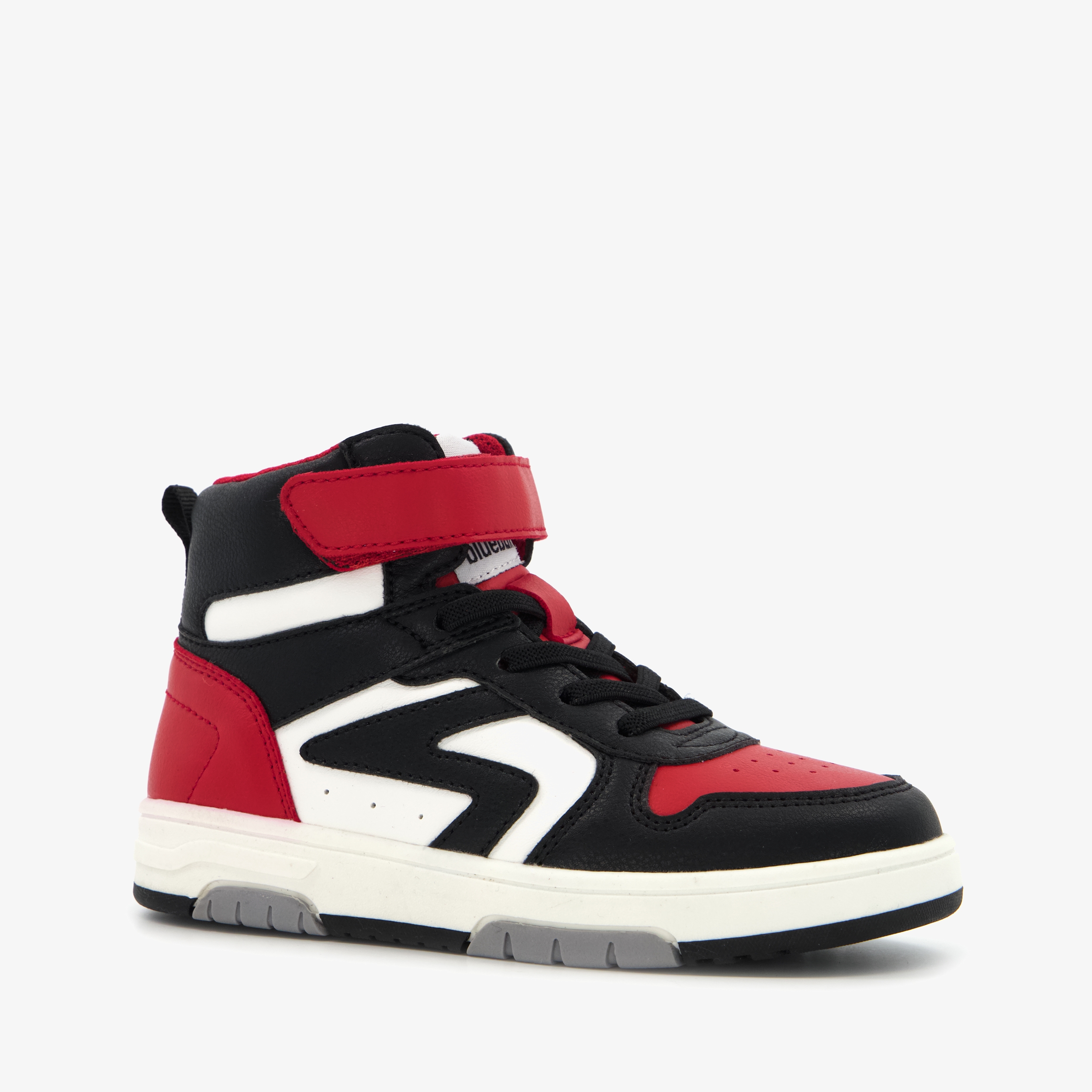 Blue Box hoge jongens sneakers zwart rood