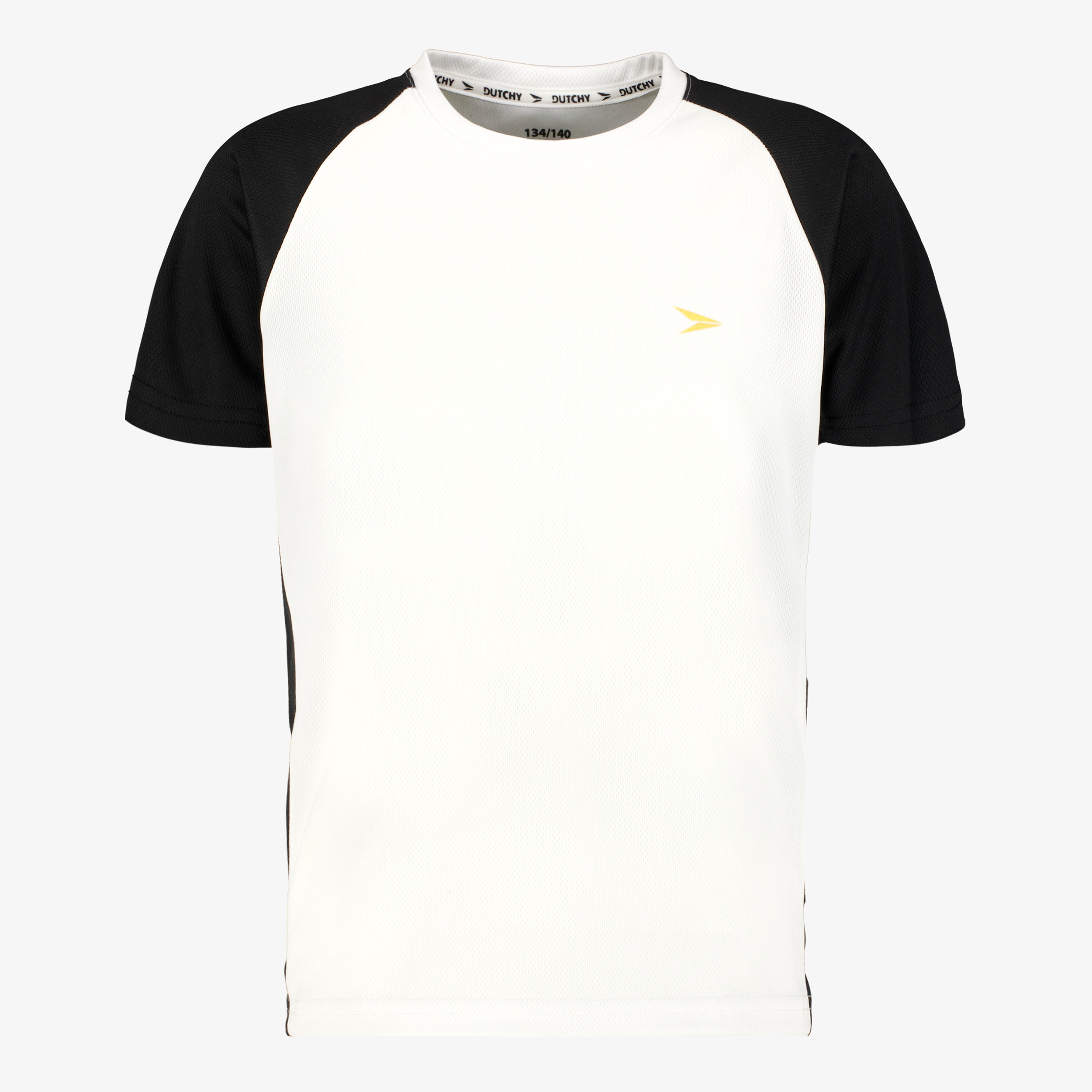 Dutchy kinder  voetbal T-shirt wit zwart