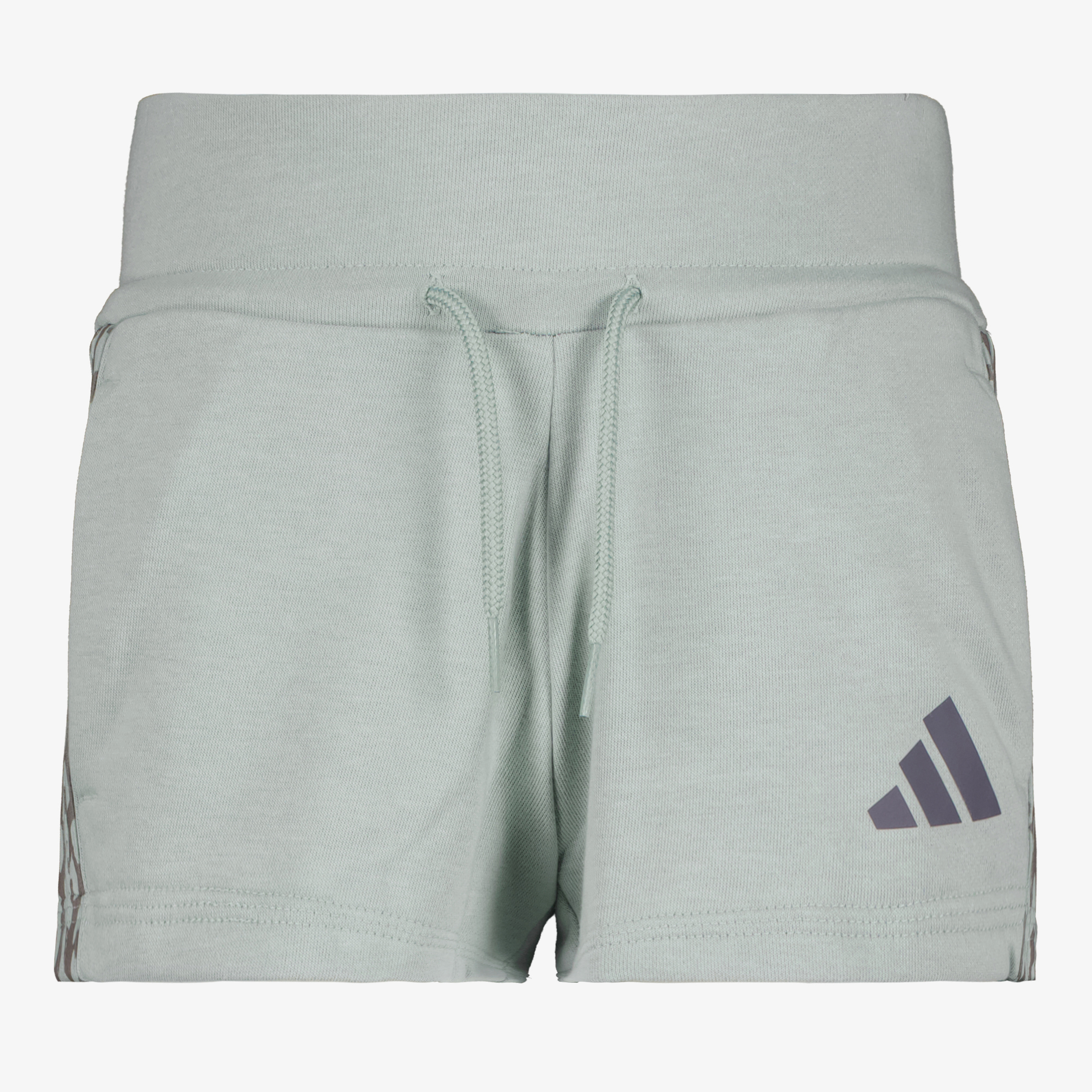 Adidas JG AN 3S FT SH meisjes sweatshort grijs goen Adidas JG AN 3S FT SH meisjes sweatshort grijs goen