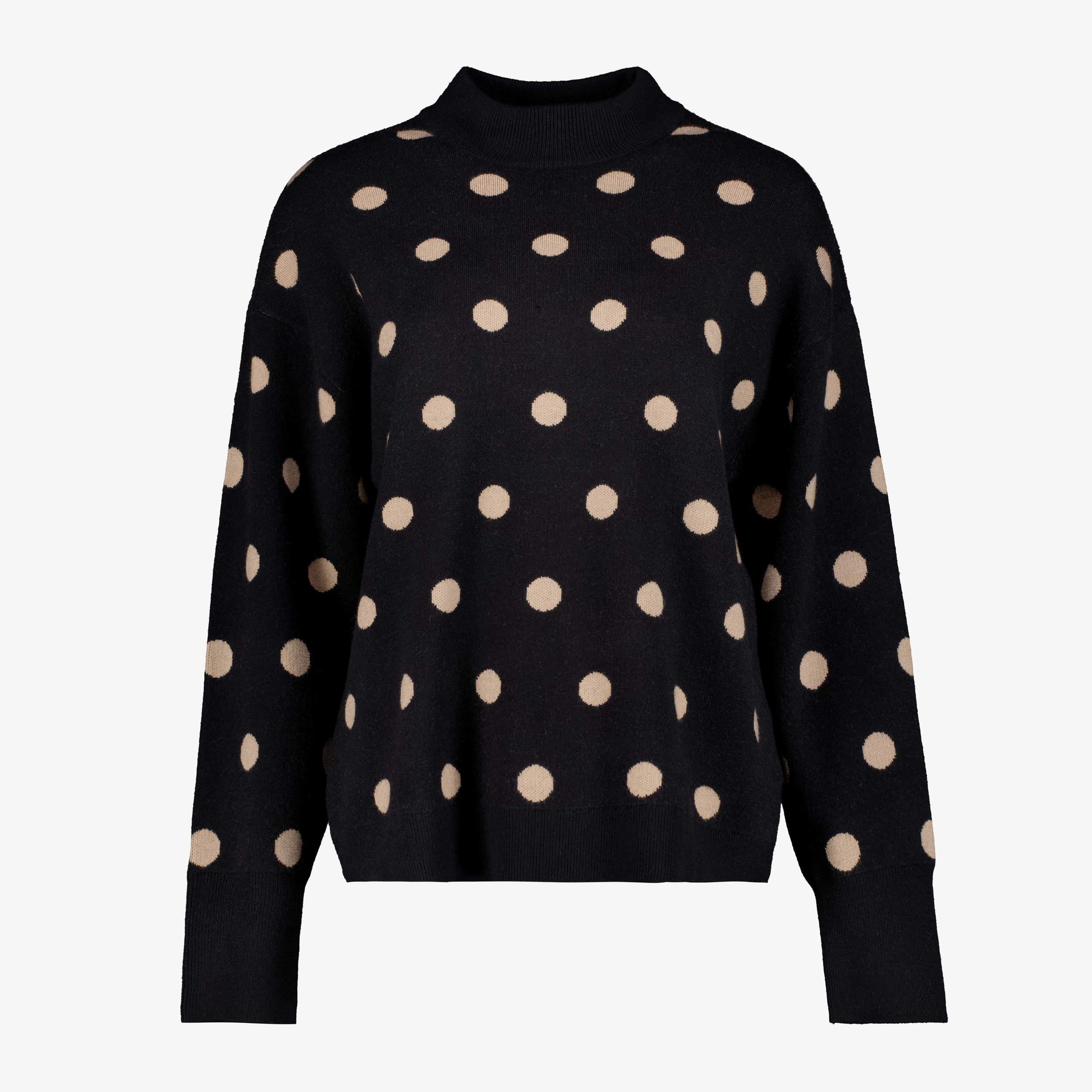 TwoDay dames trui met stippen zwart beige truien & vesten