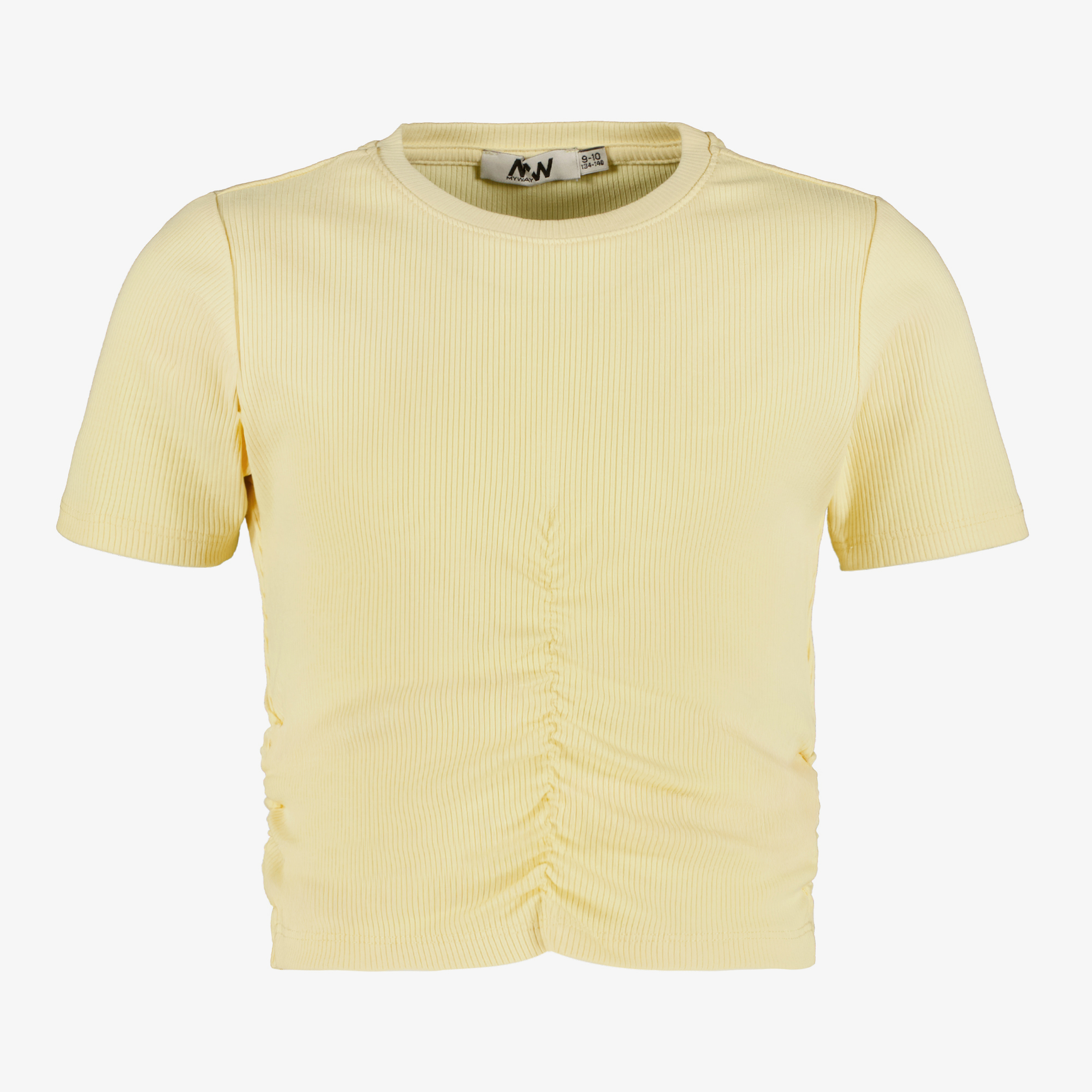 MyWay cropped meisjes T-shirt geel
