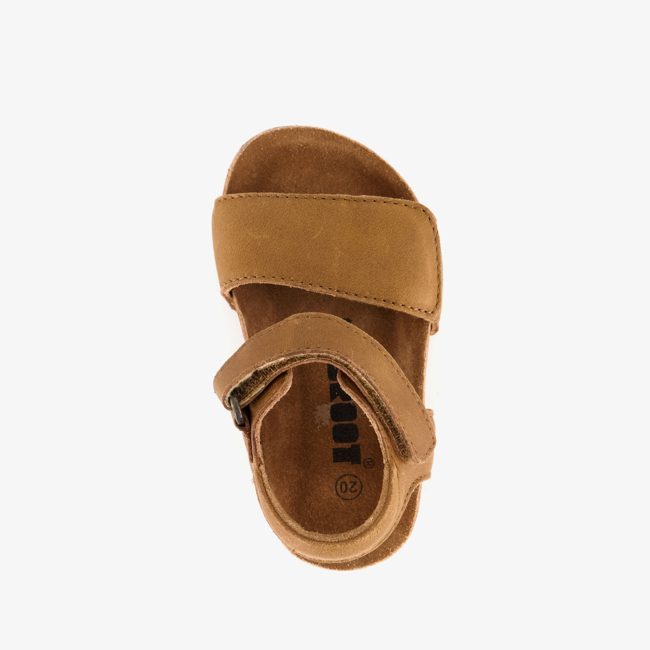 Groot leren jongens sandalen cognac – foto 4