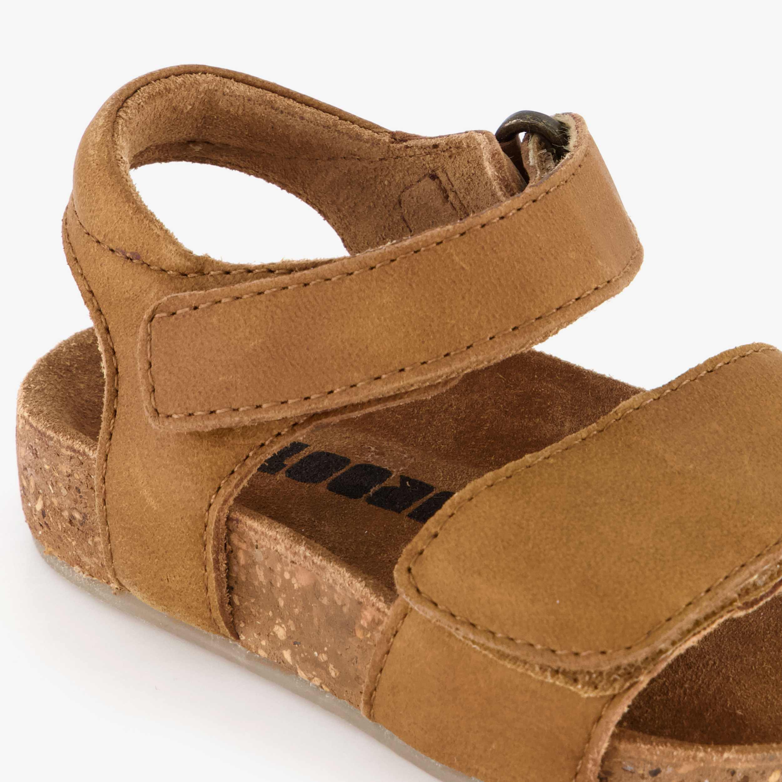 Groot leren jongens sandalen cognac – foto 5