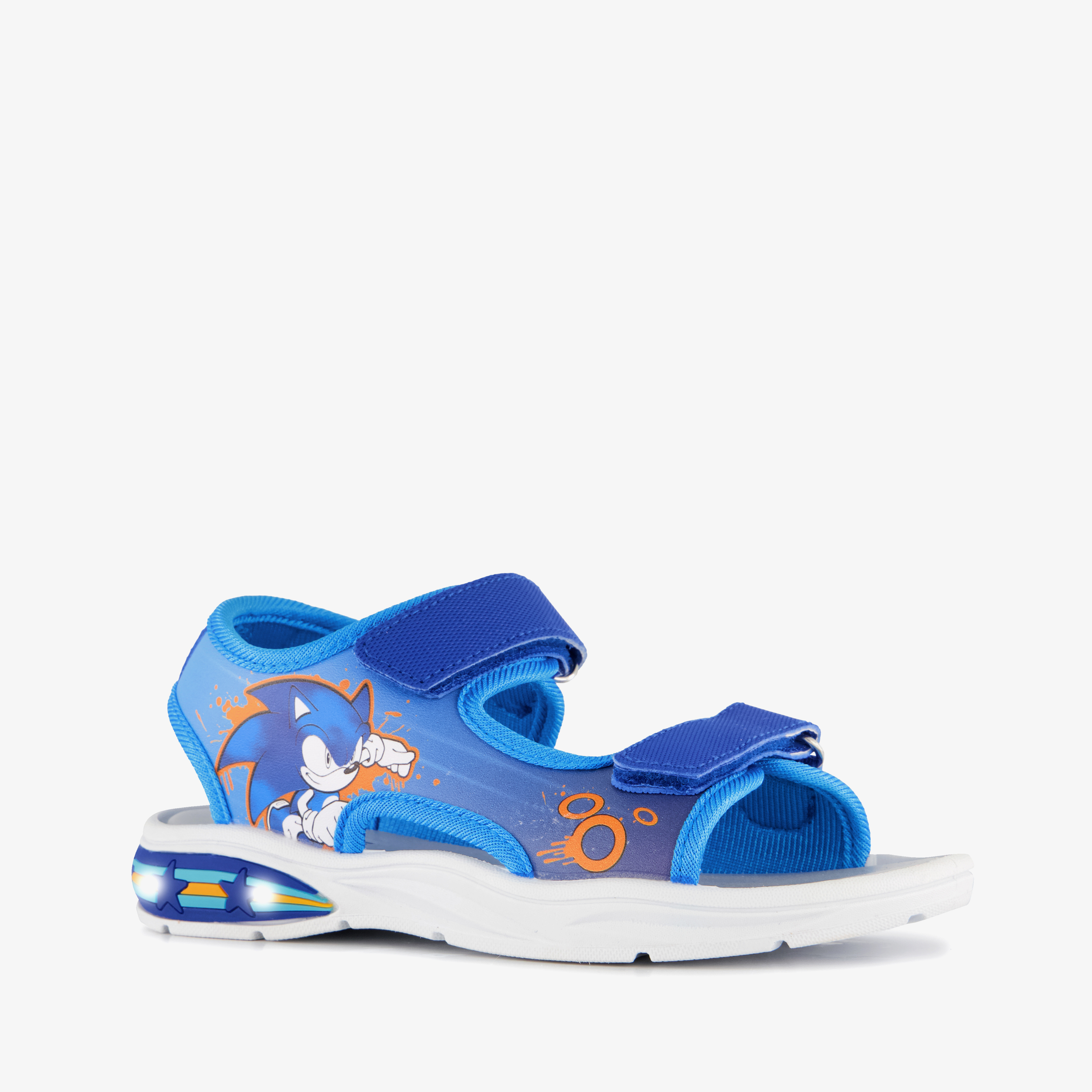 Sonic jongens sandalen met lichtjes blauw