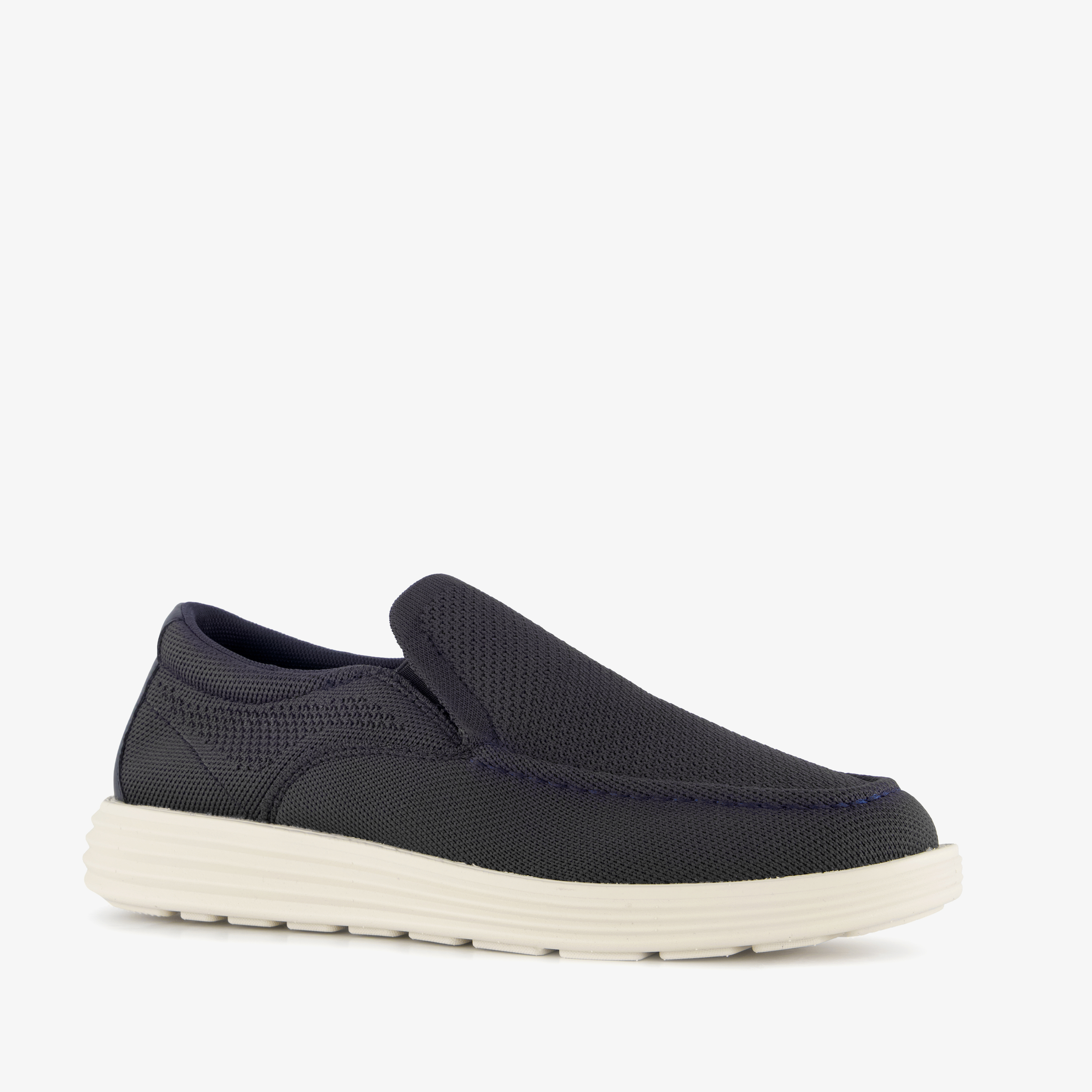 Blue Box heren instappers blauw sneakers