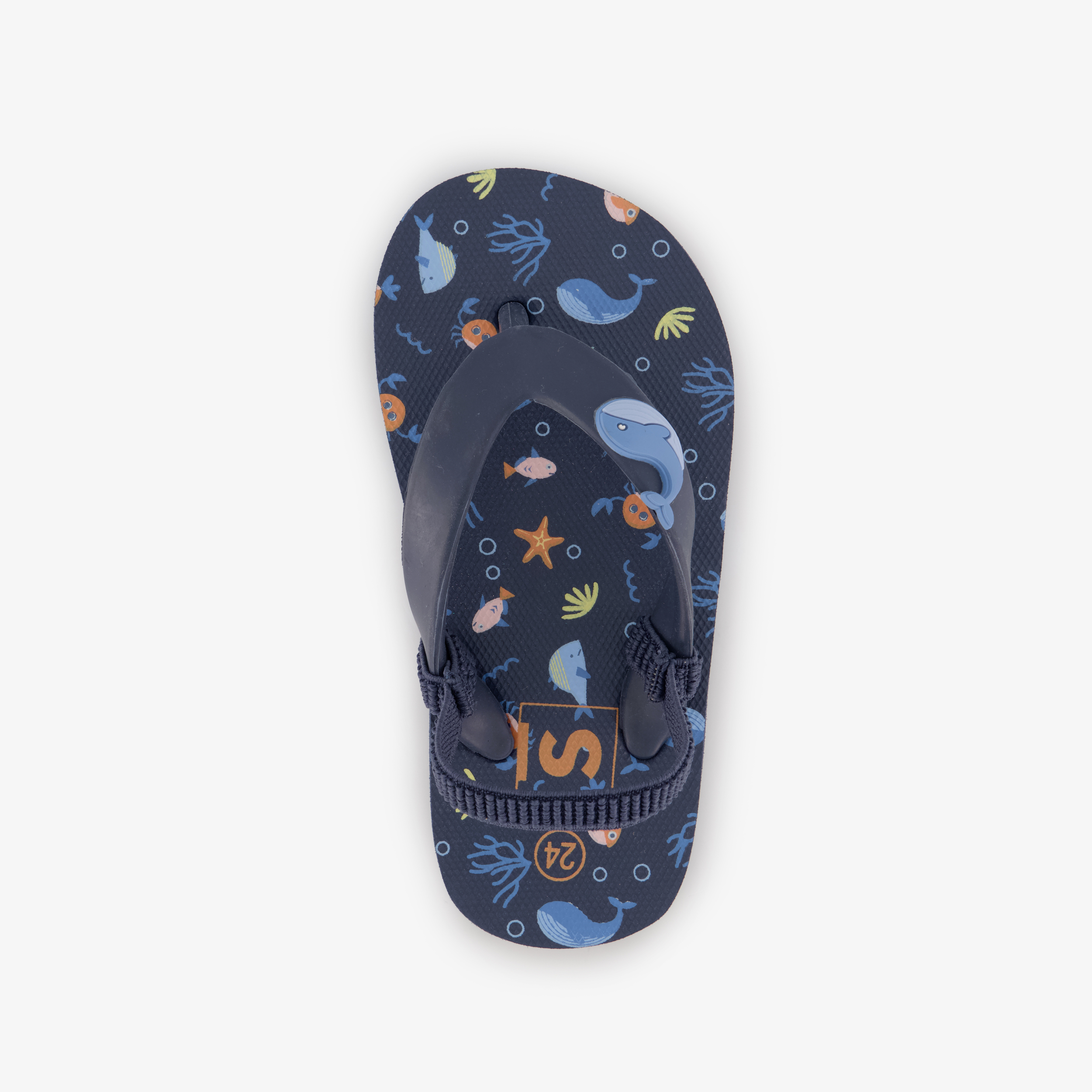 Kinder teenslippers met hielbandje en zeedieren blauw meisjes – foto 4
