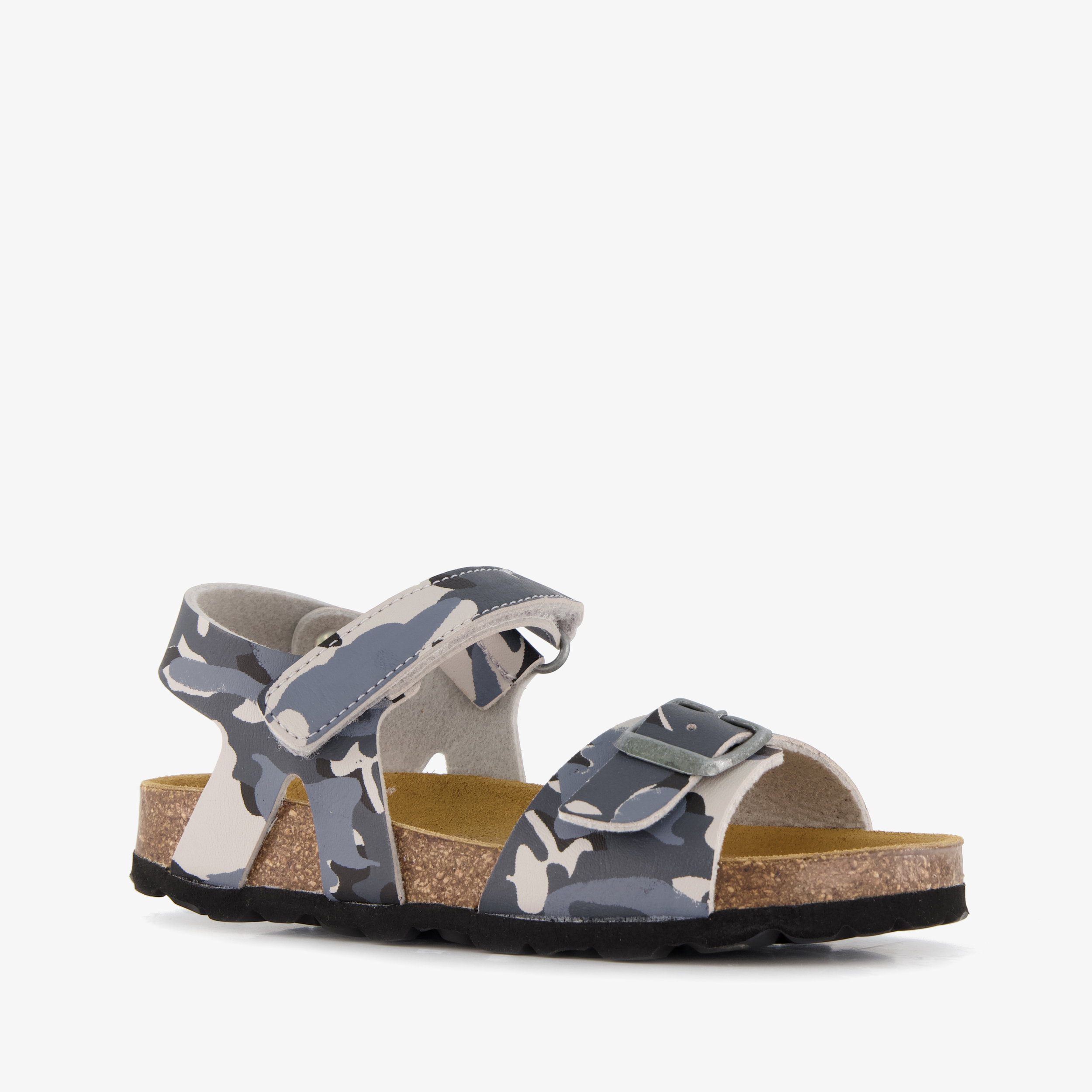 Hush Puppies jongens bio sandalen met camouflageprint grijs