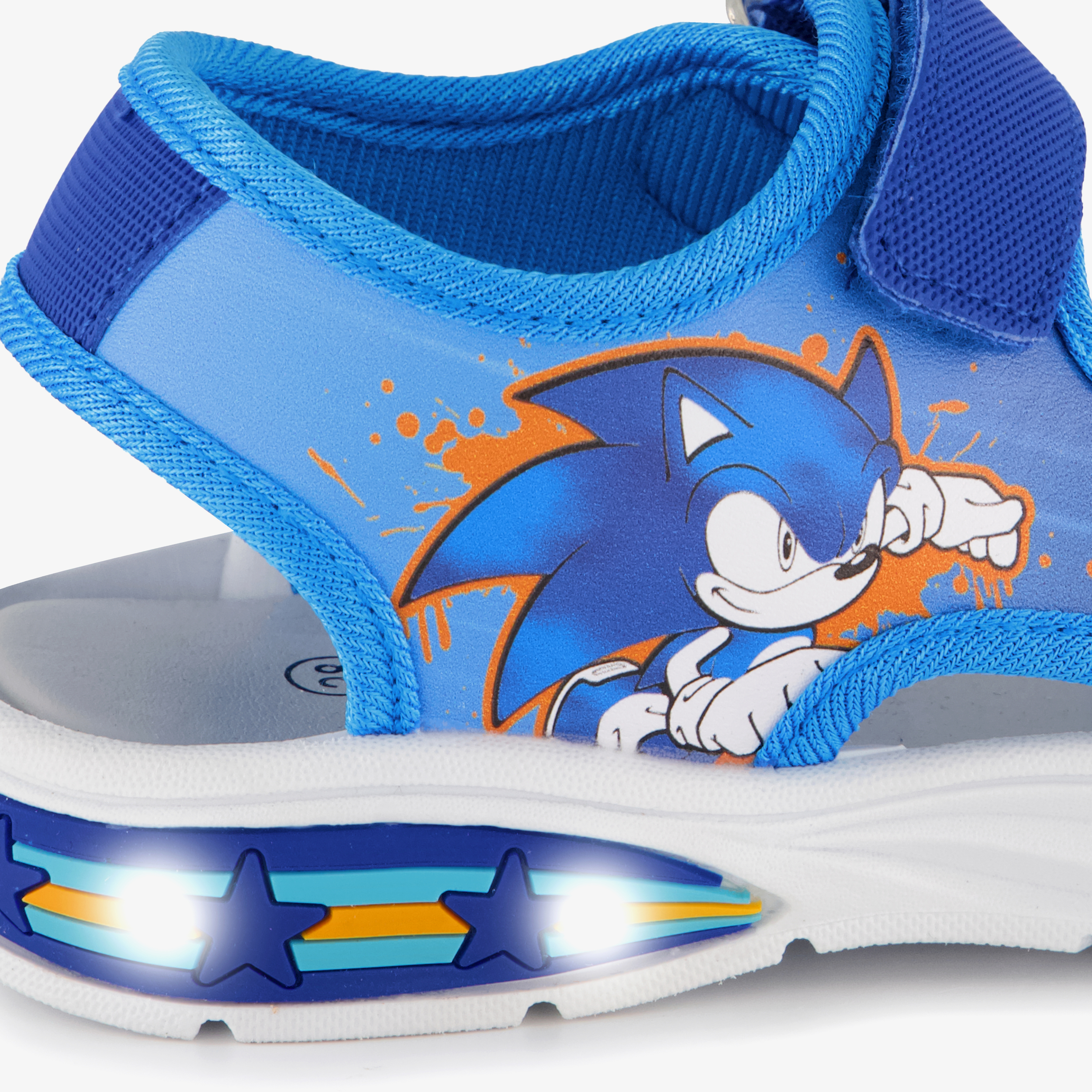 Sonic jongens sandalen met lichtjes blauw – foto 5