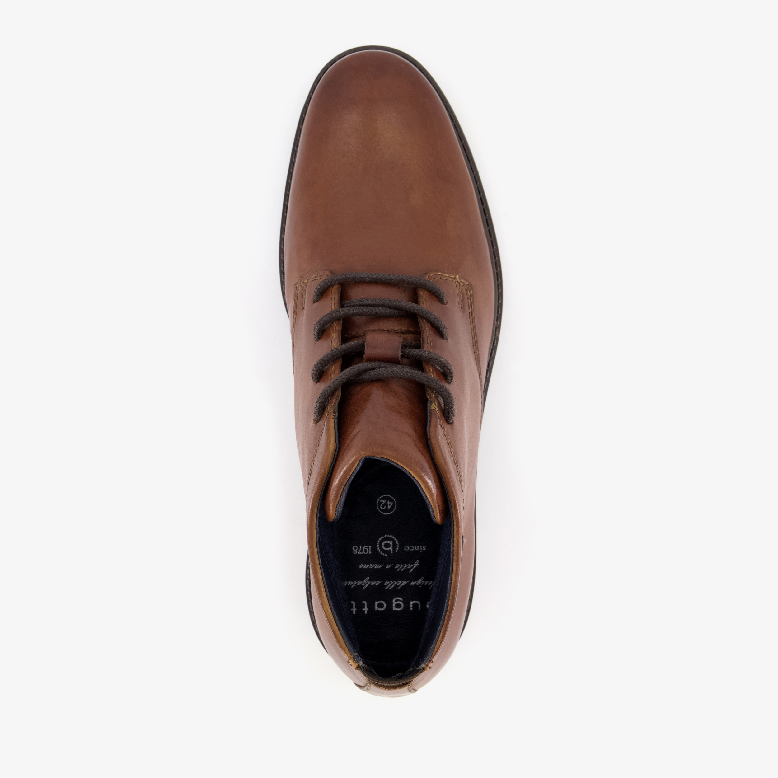 Bugatti leren heren veterschoenen cognac boots – foto 4