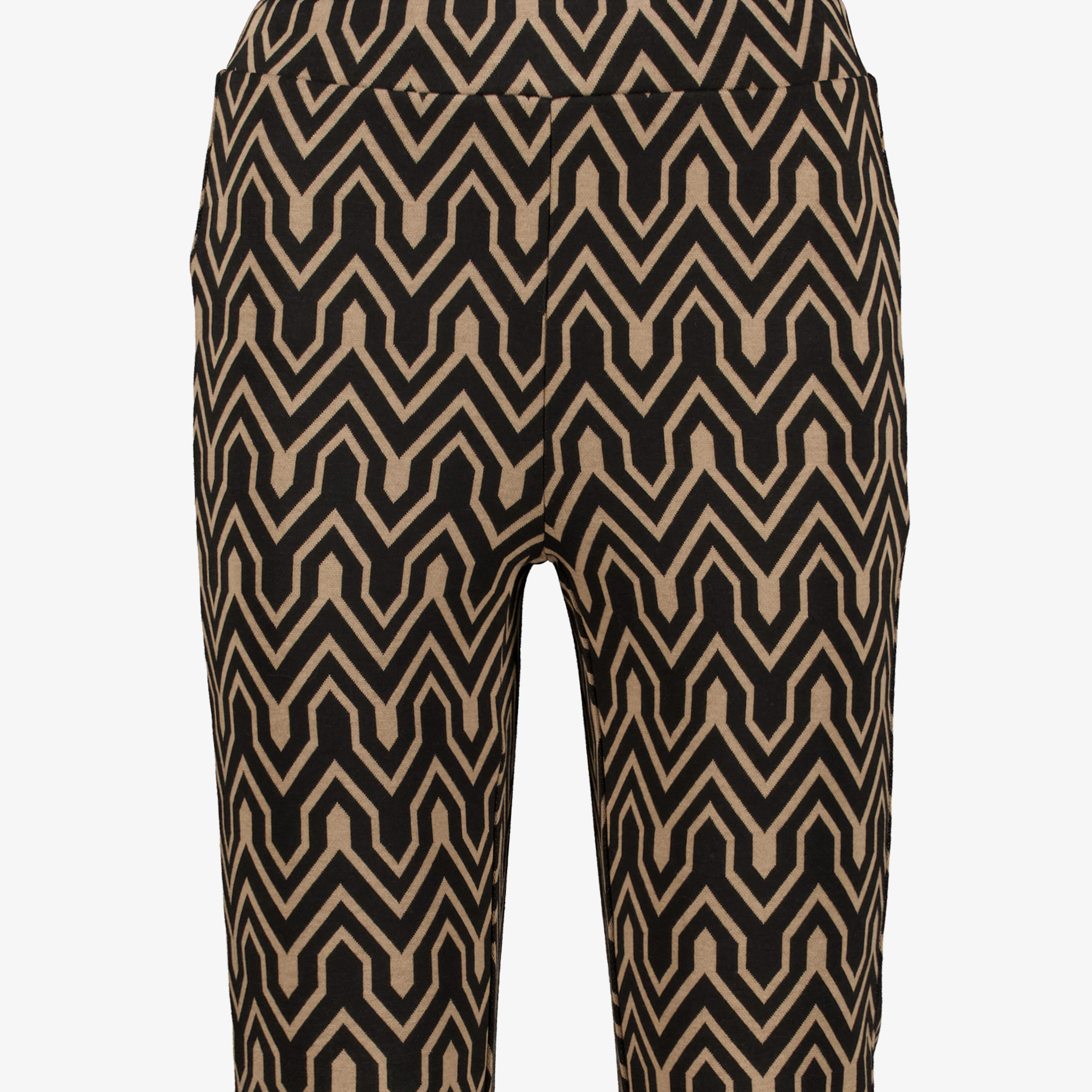 TwoDay flared dames broek met grafisch print zwart bruin broeken & shorts – foto 2
