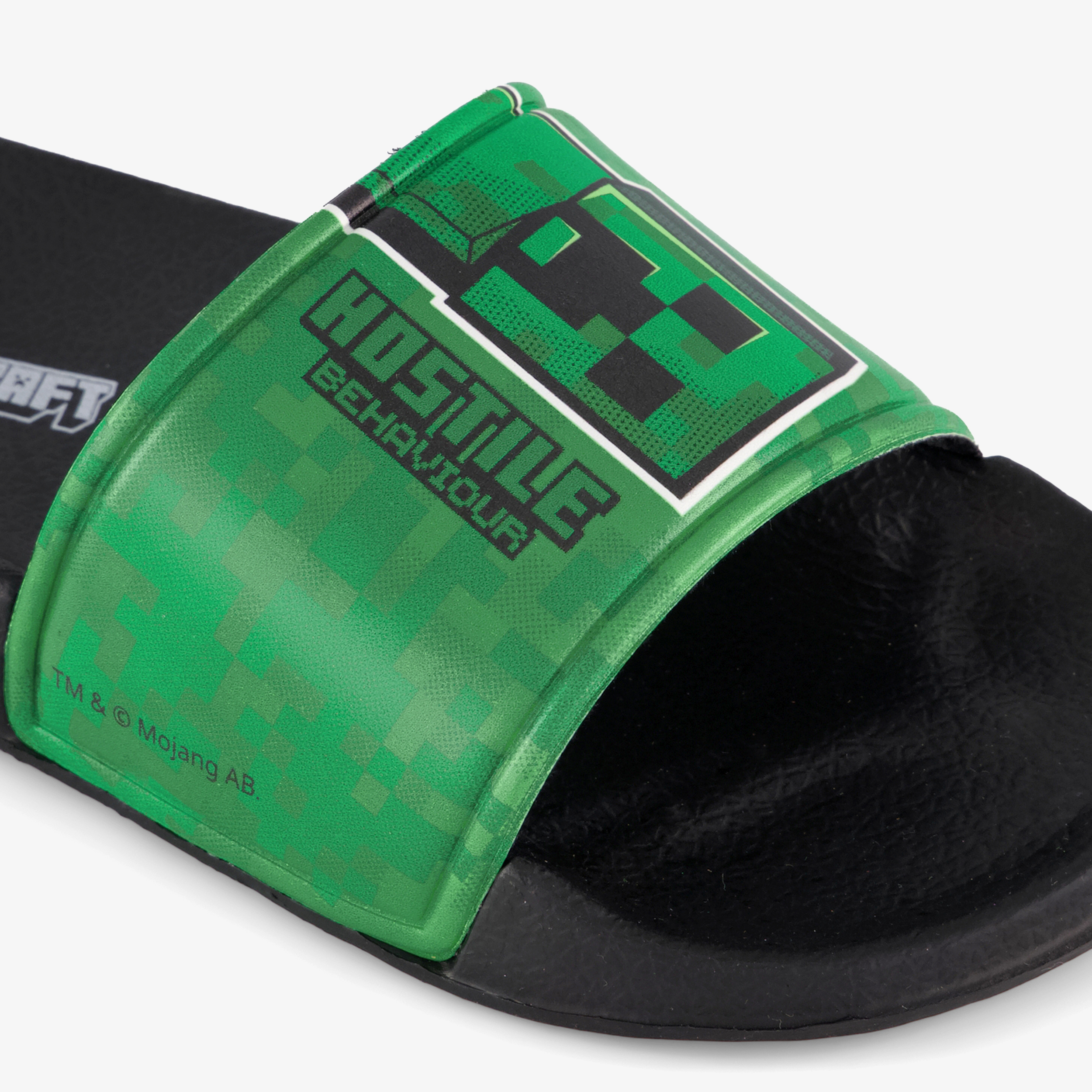 Minecraft kinder badslippers zwart groen meisjes – foto 5
