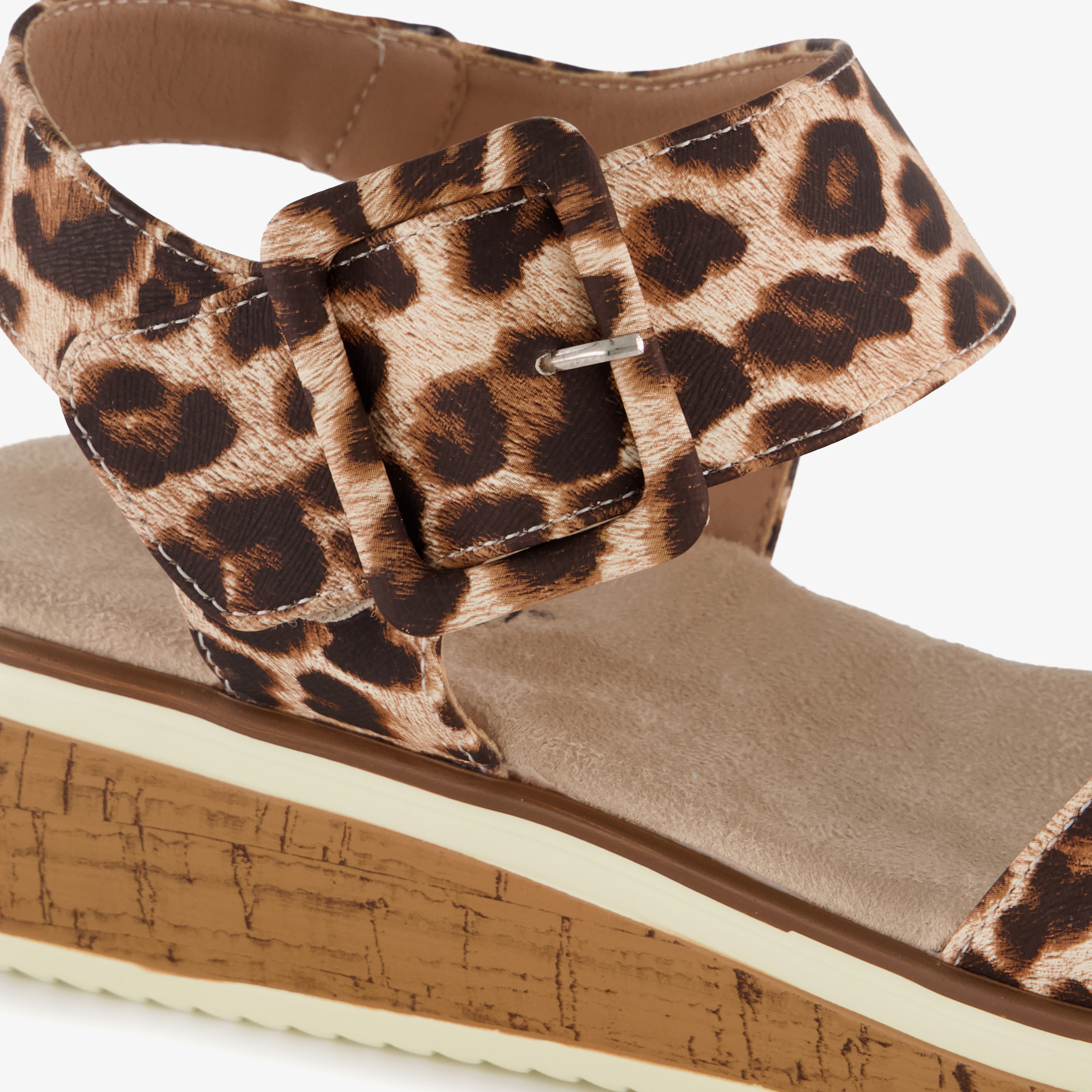 Natuform dames sandalen met panterprint beige bruin – foto 5