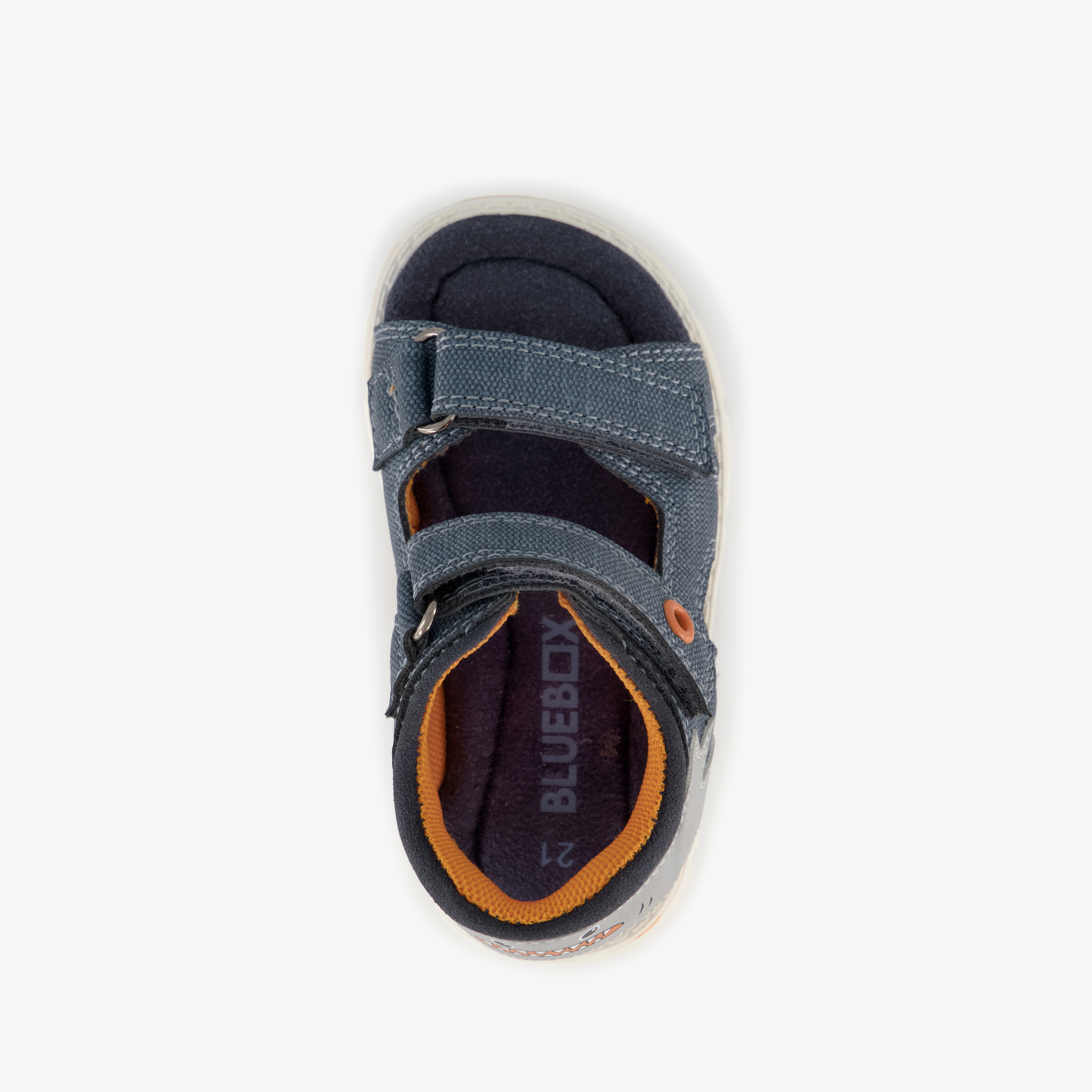 Blue Box jongens sandalen met haai blauw – foto 4