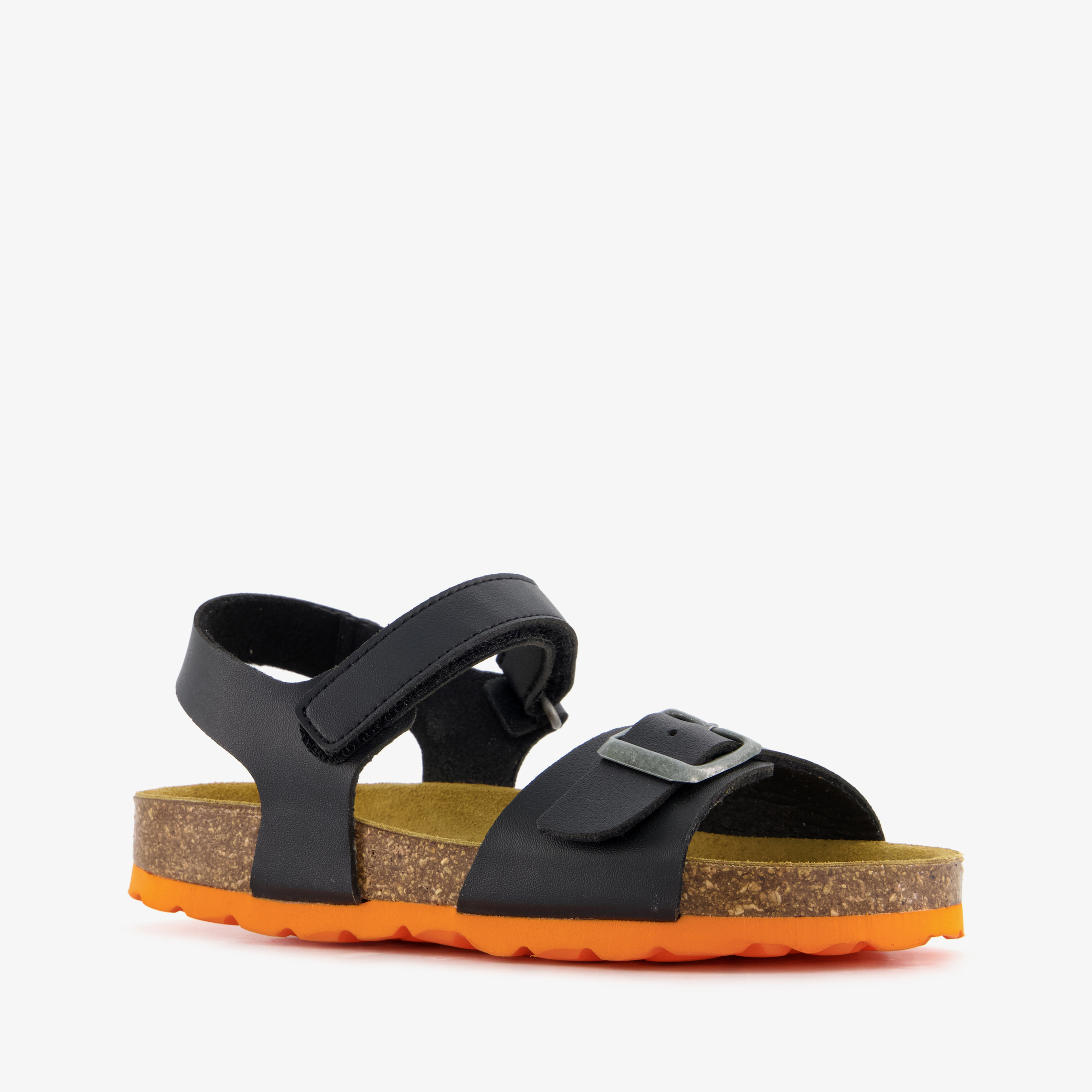 Hush Puppies jongens bio sandalen zwart oranje