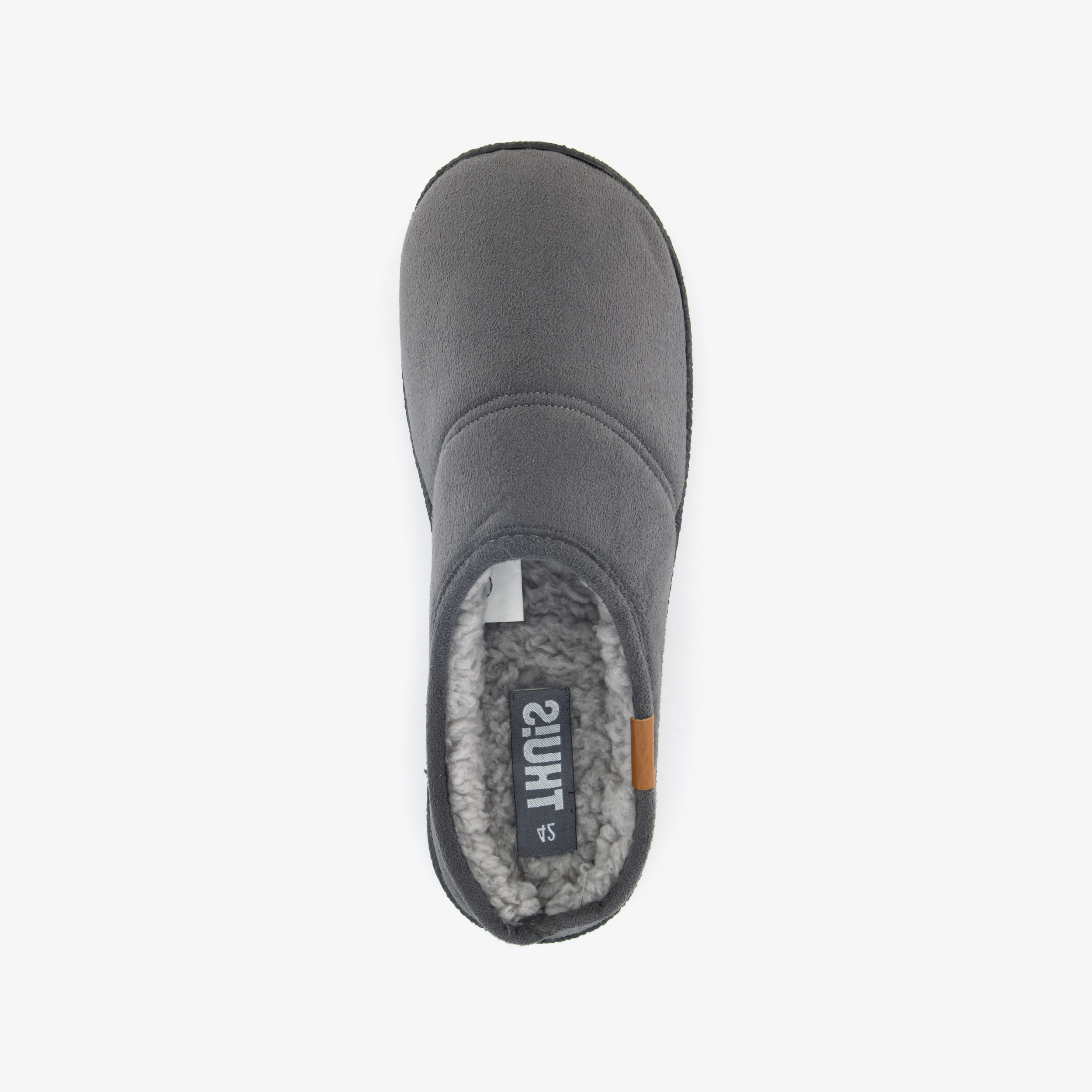 Thu!s heren instap pantoffels met teddy voering grijs slippers – foto 4
