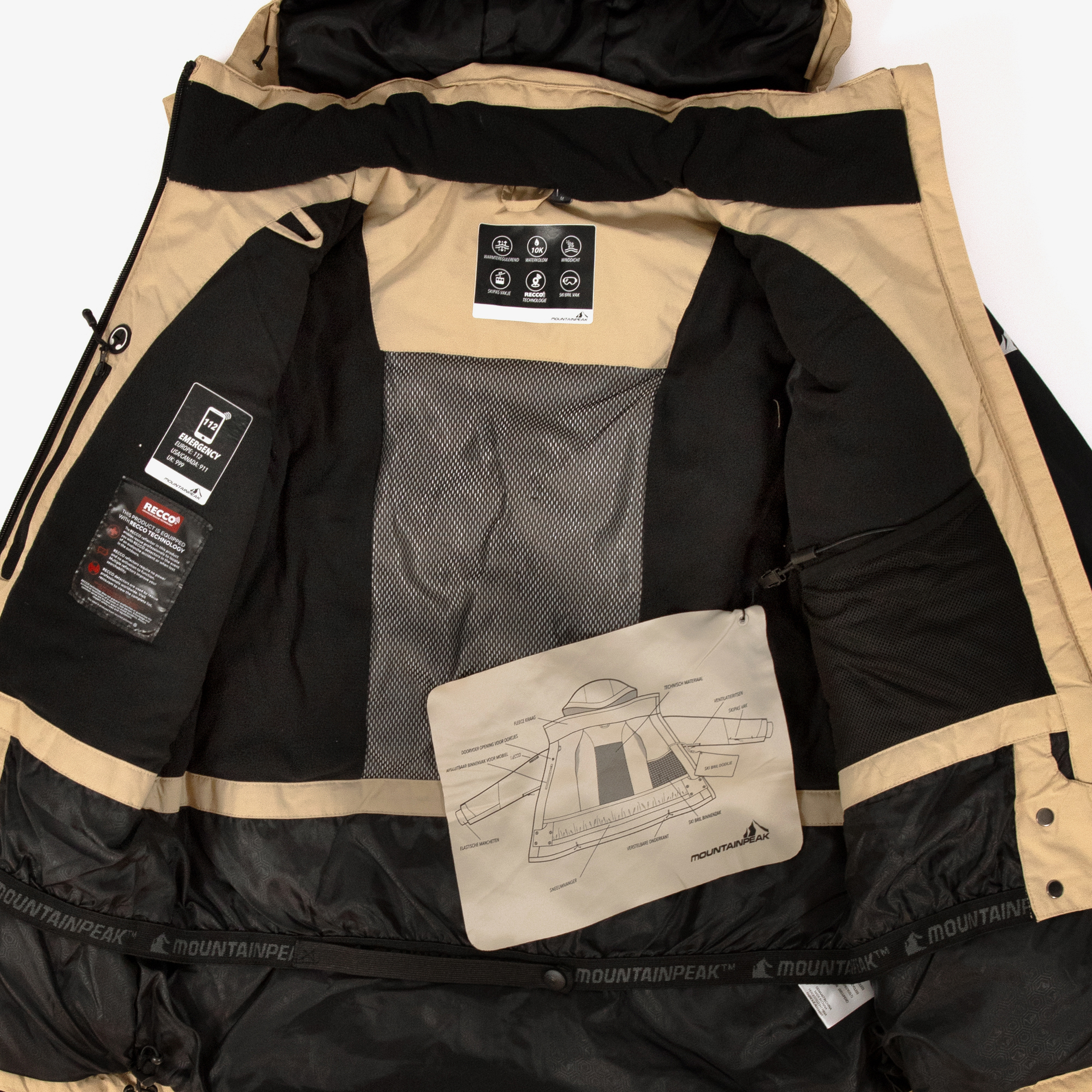 Mountain Peak heren ski-jas beige 10000 mm waterkolom jassen – foto 5