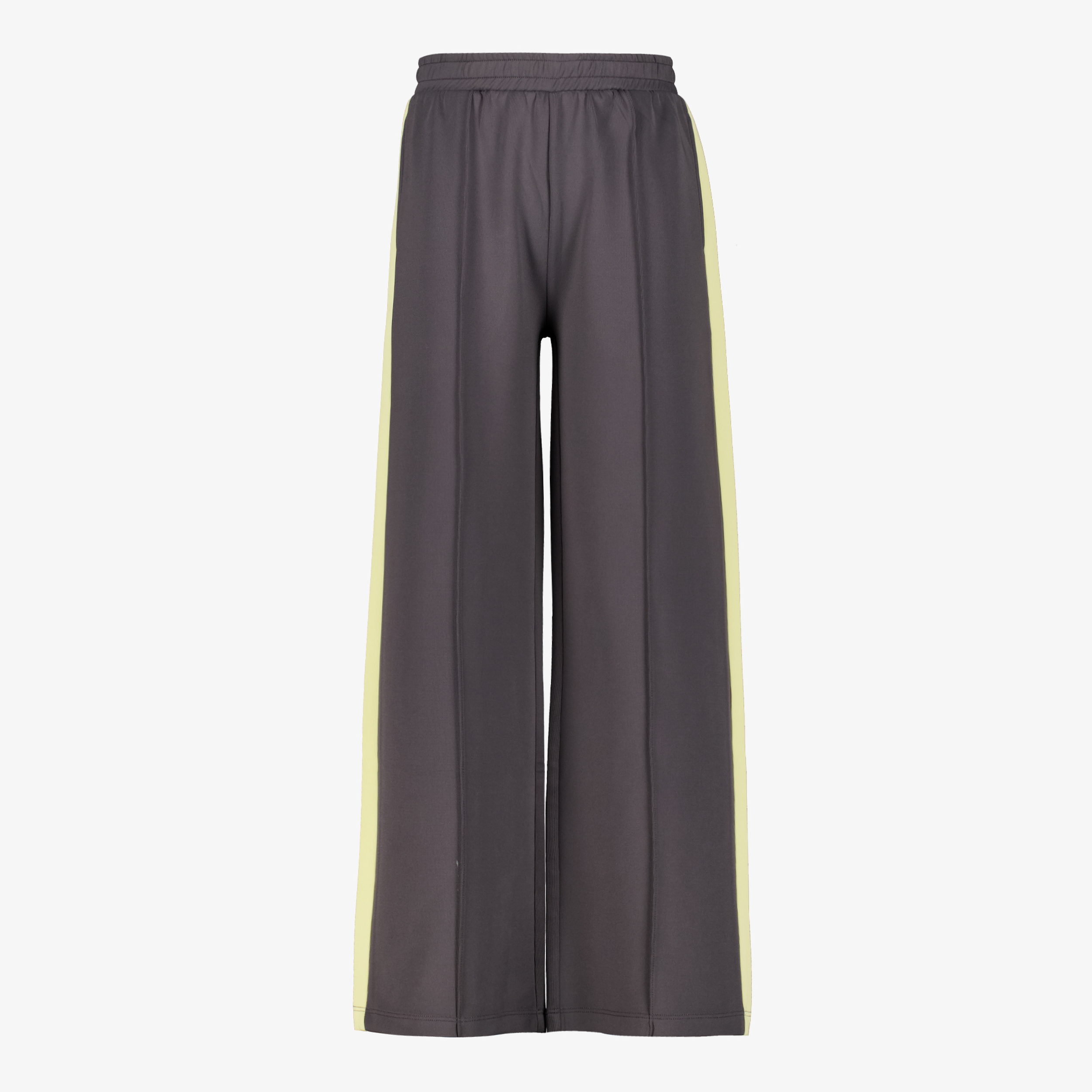 MyWay meisjes wide leg broek met bies grijs geel