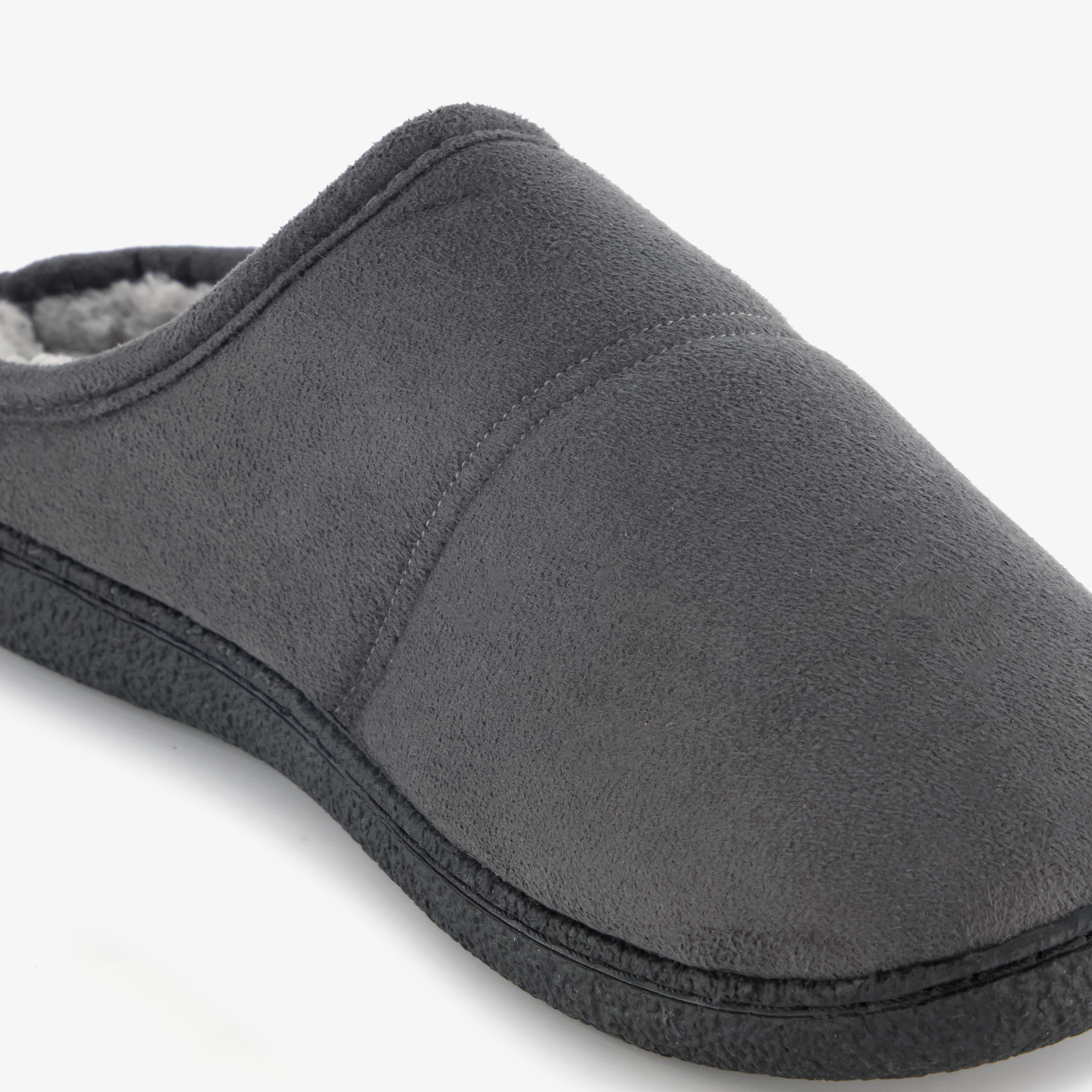 Thu!s heren instap pantoffels met teddy voering grijs slippers – foto 5