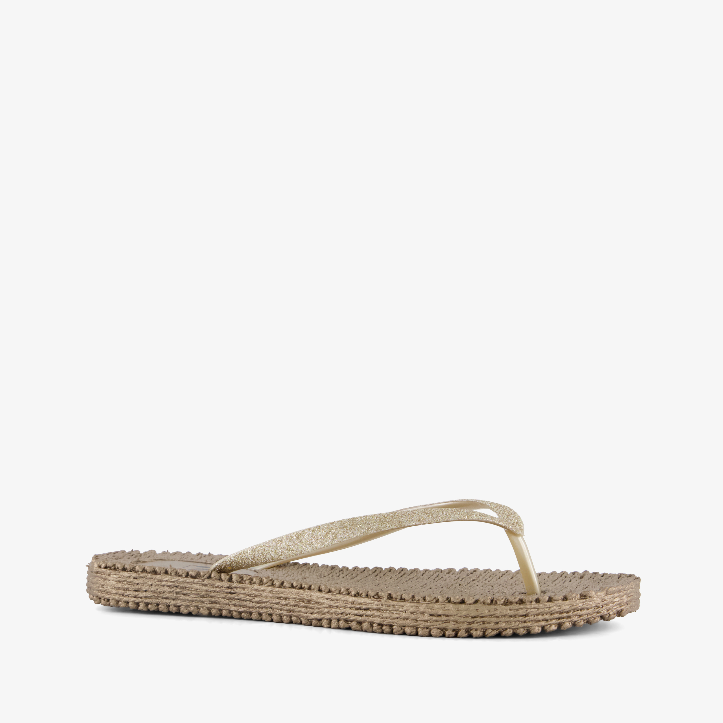 Dames teenslippers goud