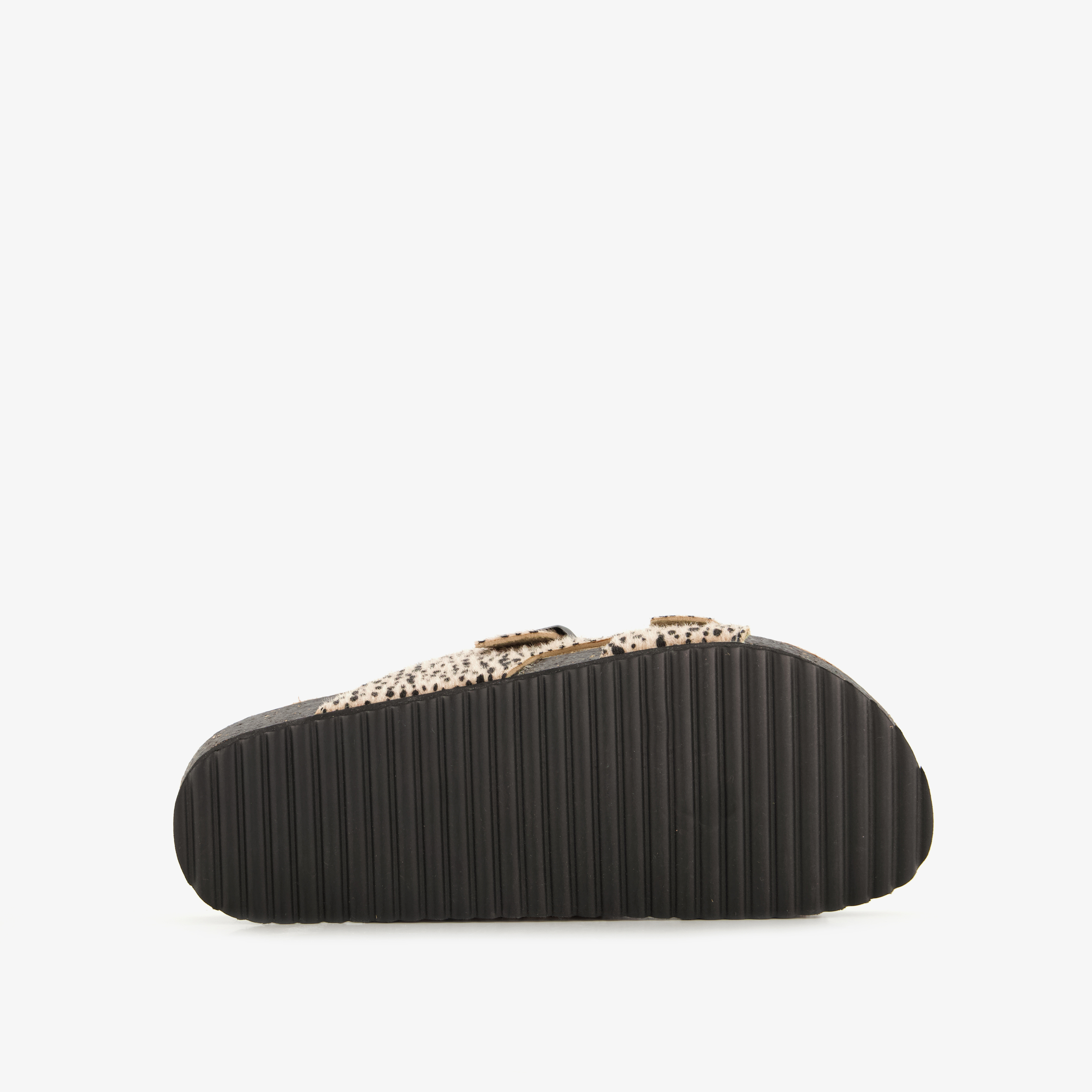 Dames bio slippers met panterprint beige zwart – foto 3