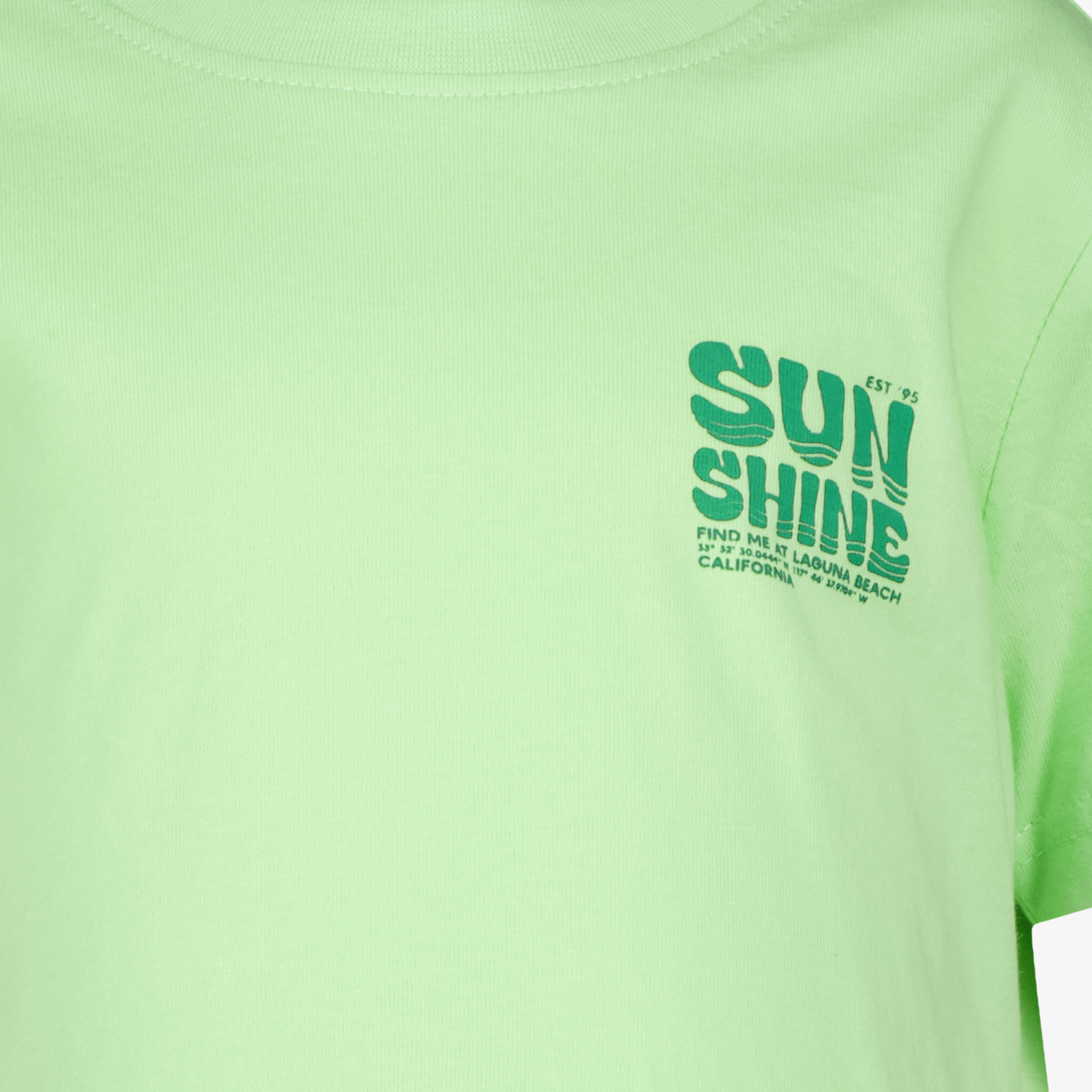 Unsigned jongens T-shirt met backprint lichtgroen t-shirts & tops – foto 2