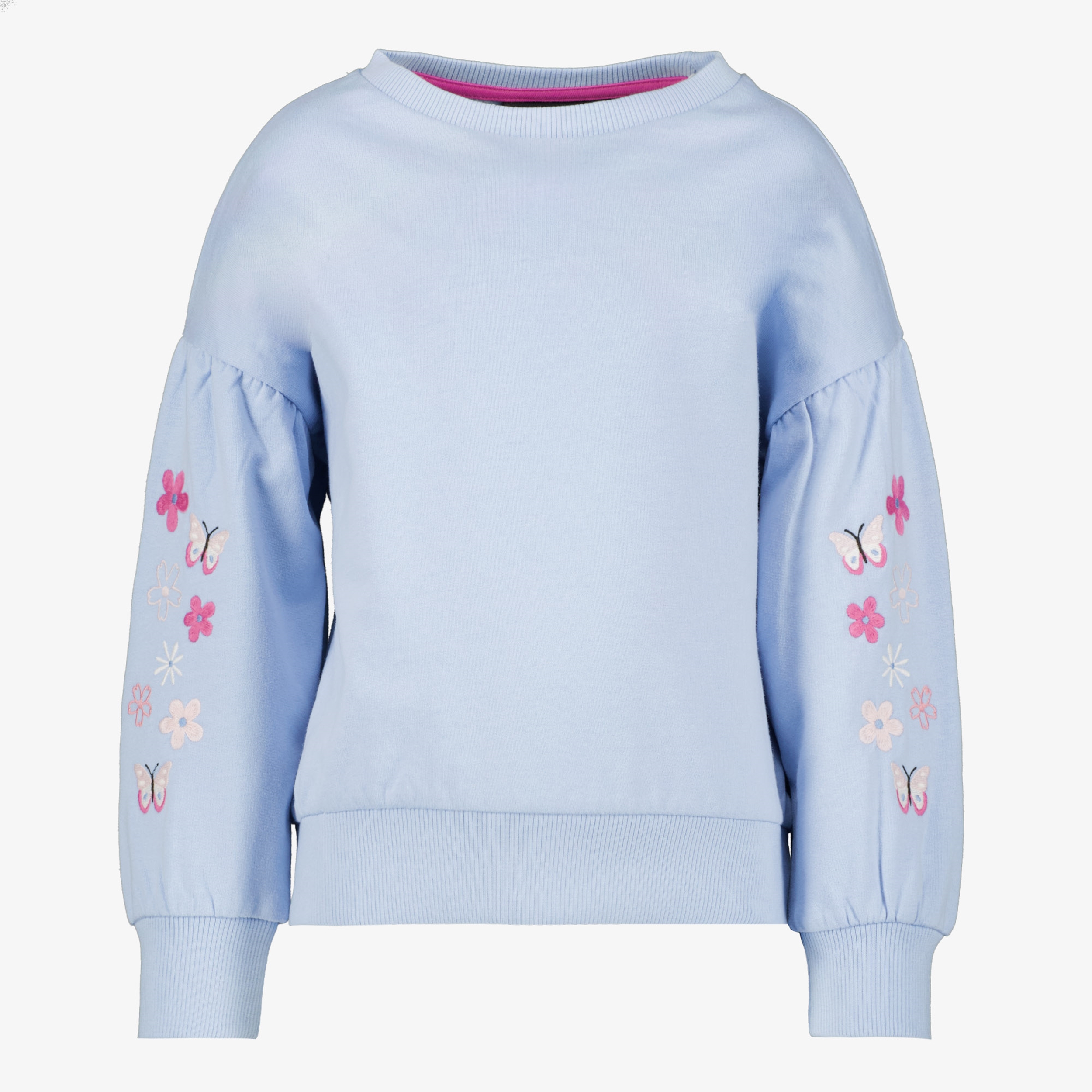 TwoDay meisjes sweater met vlinders ijsblauw