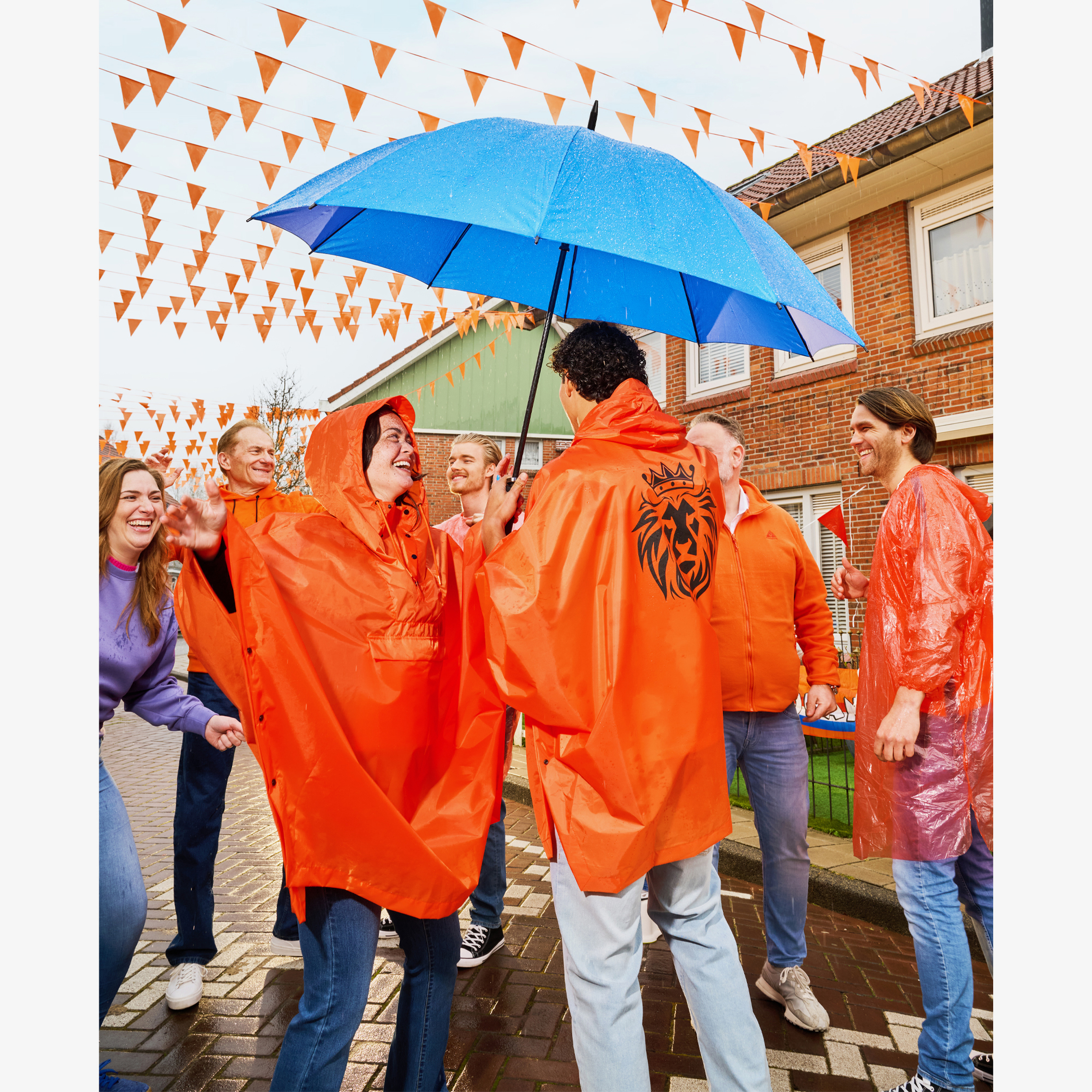 Osaga unisex regenponcho oranje dames regenjassenregenponcho's – foto 4