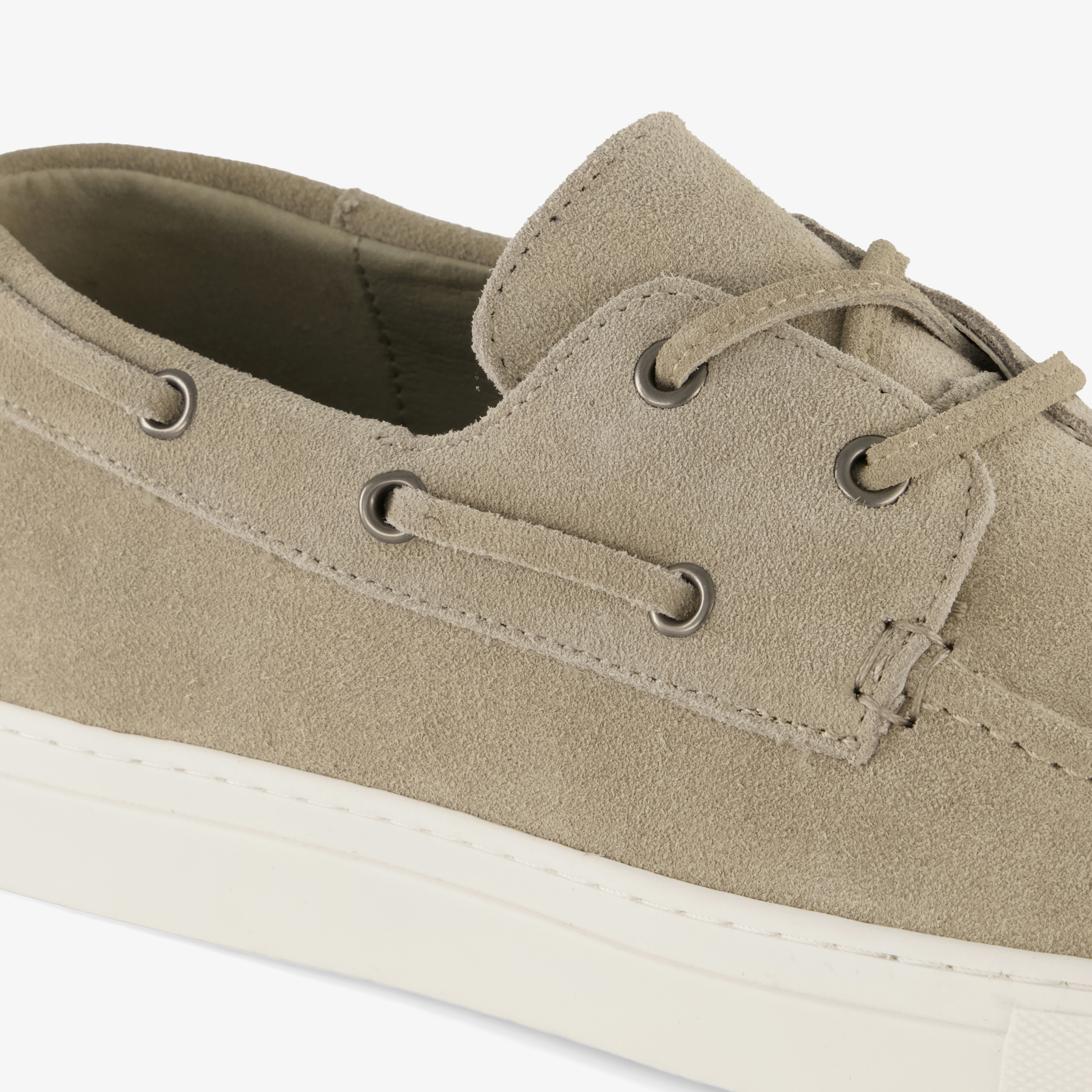 Van Beer leren heren bootschoenen beige – foto 5