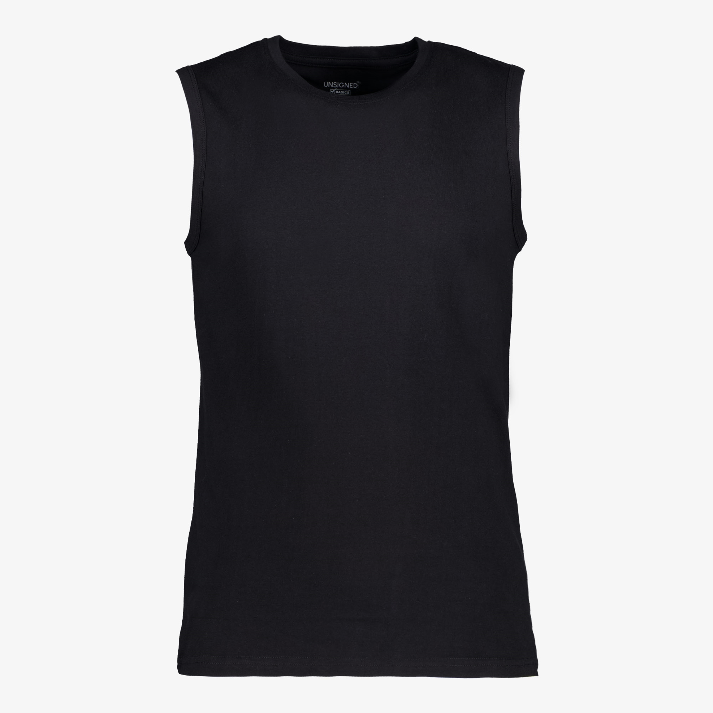 Unsigned heren singlet zwart t-shirts & tops